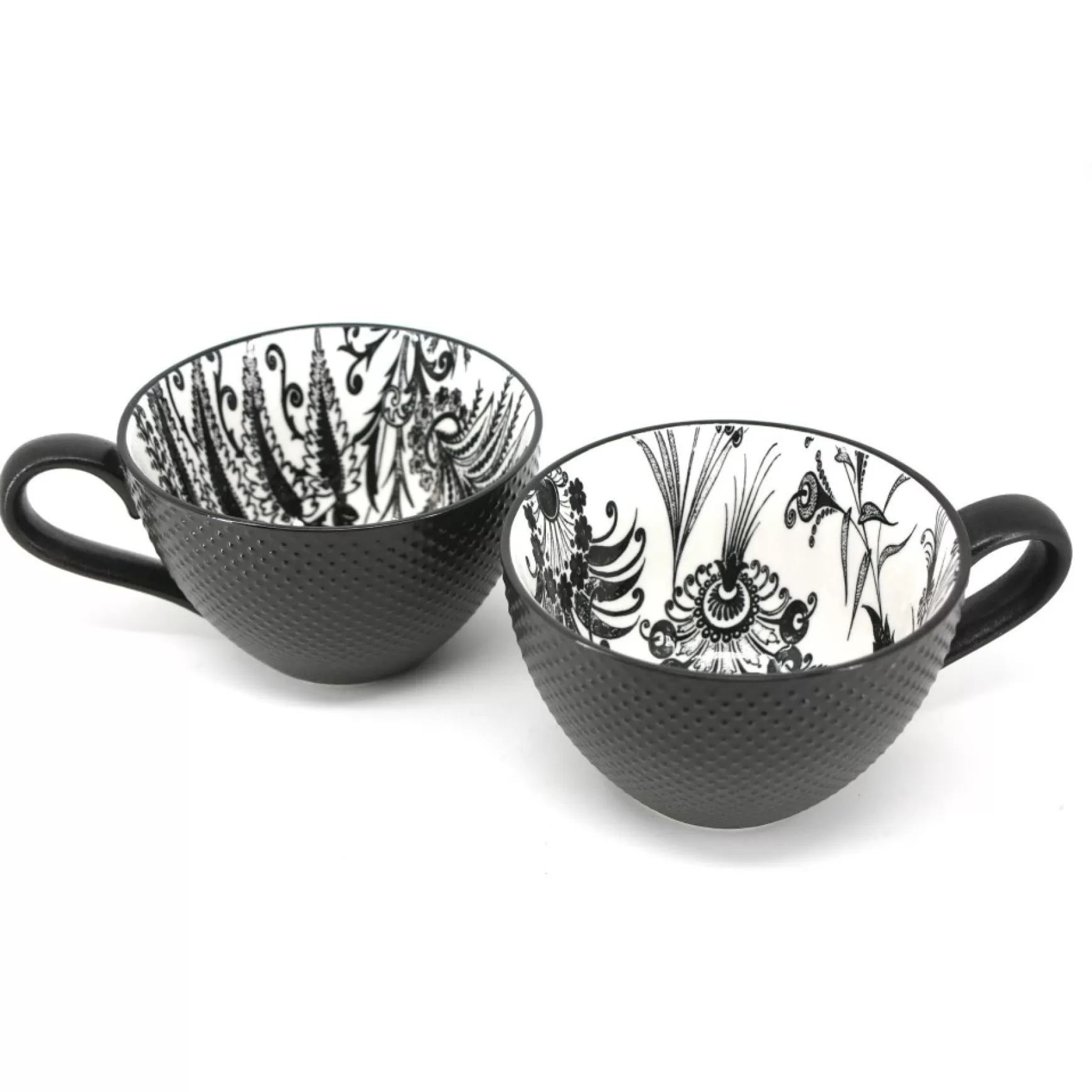 Mugs*Danesco 2 Mugs Set - Black