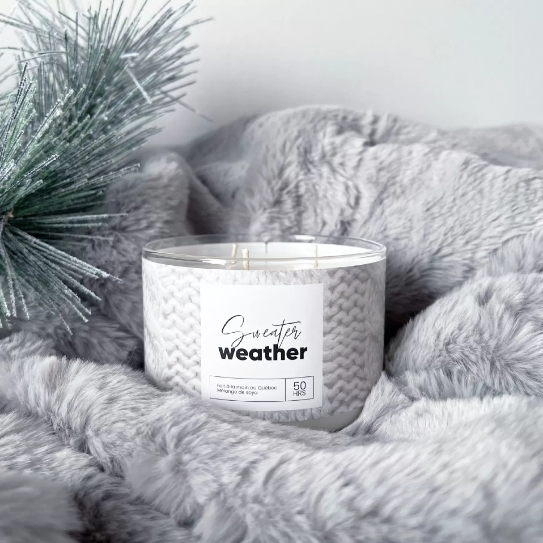 Scented Candles*Kozy x Three Wix & CO 3 Wick Candle - Sweater Weather
