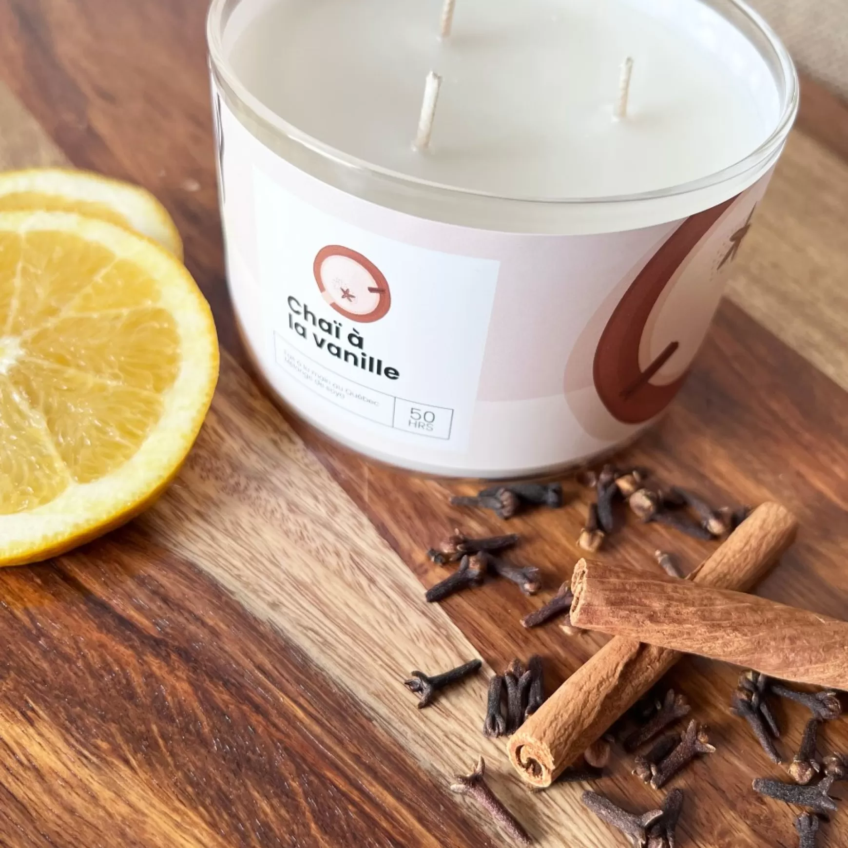 Scented Candles*Kozy x Three Wix & CO 3 Wick Candle - Vanilla Chai