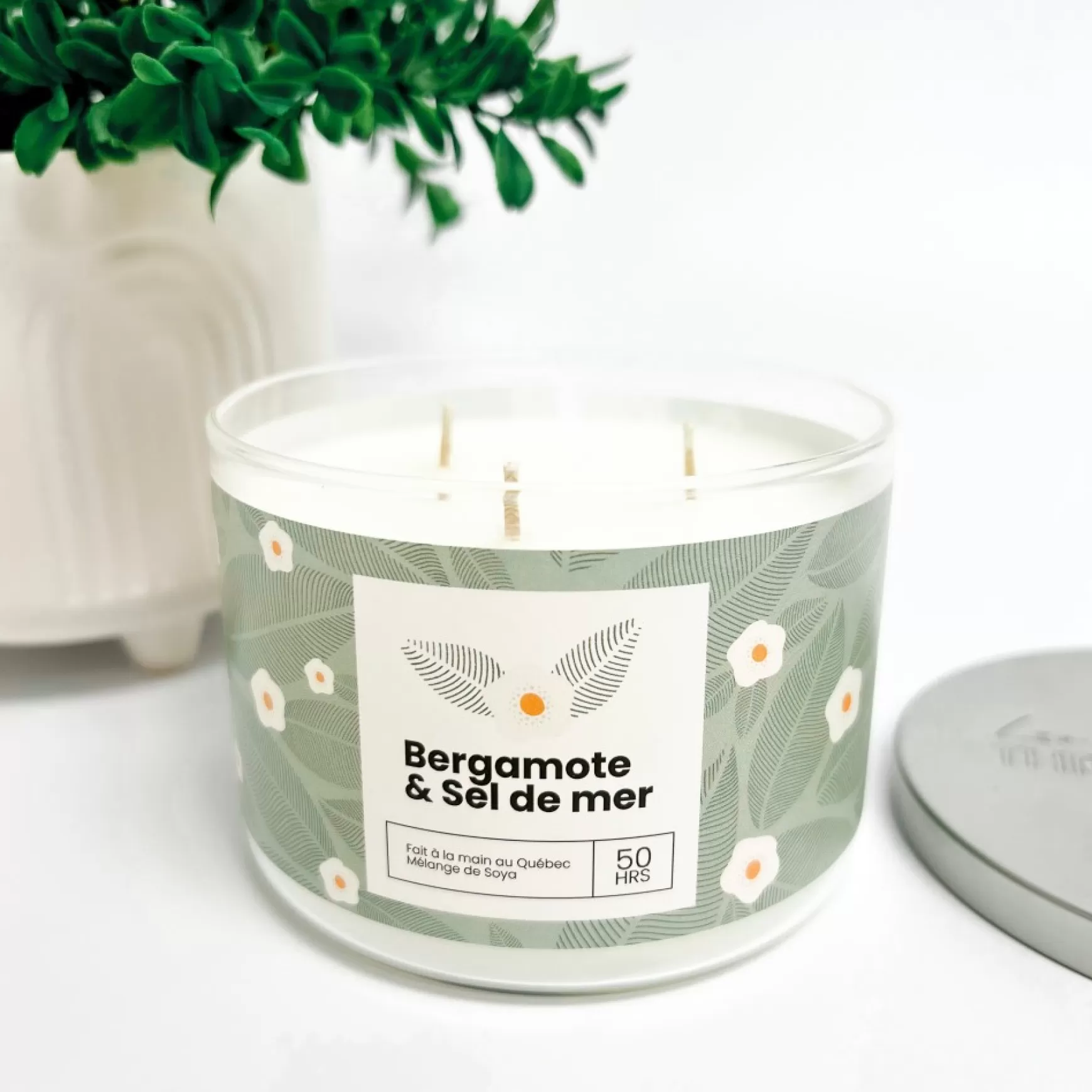 Scented Candles*Kozy x Three Wix & CO 3-Wick Candle - Bergamot & Sea Salt