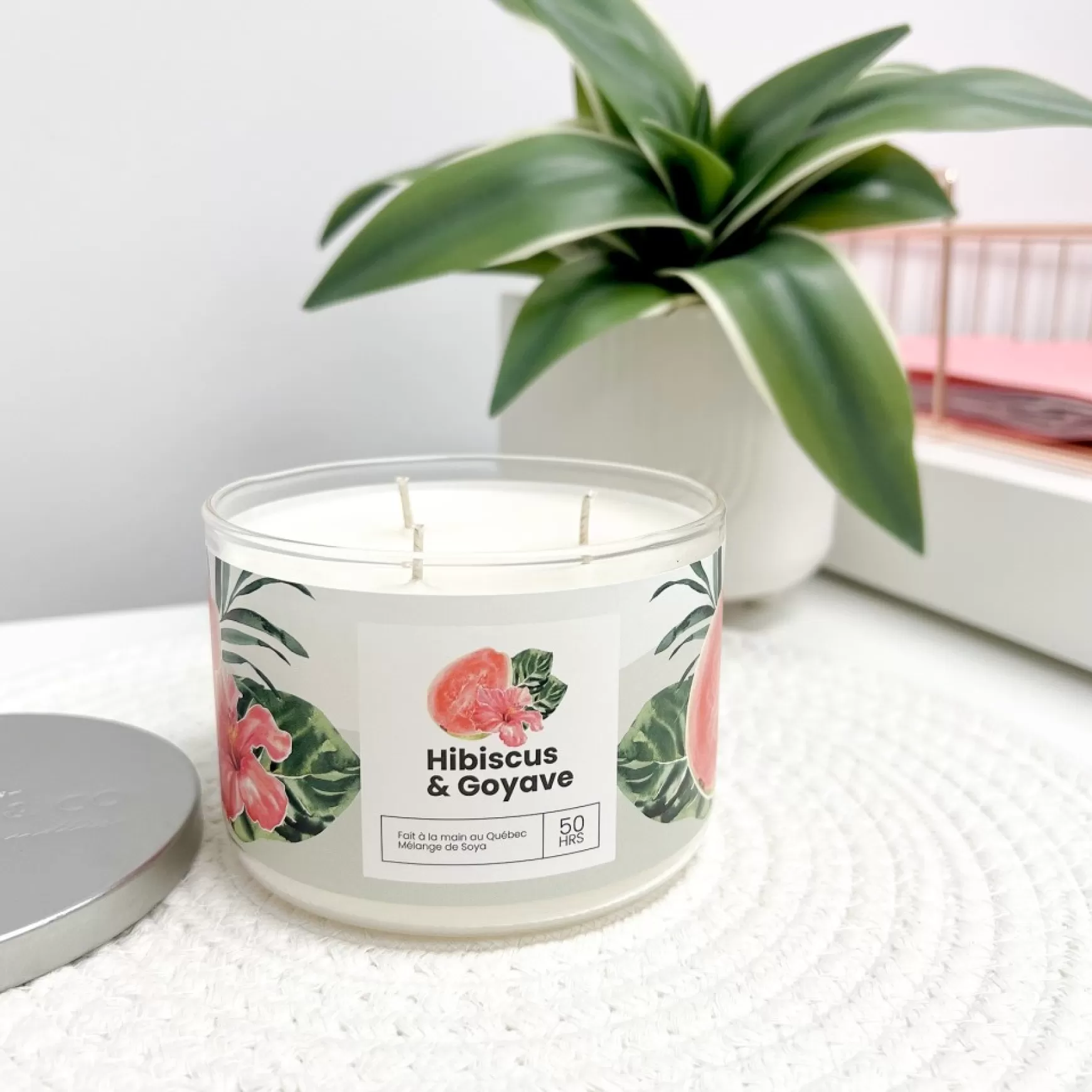 Scented Candles*Kozy x Three Wix & CO 3-Wick Candle - Hibiscus And Guava