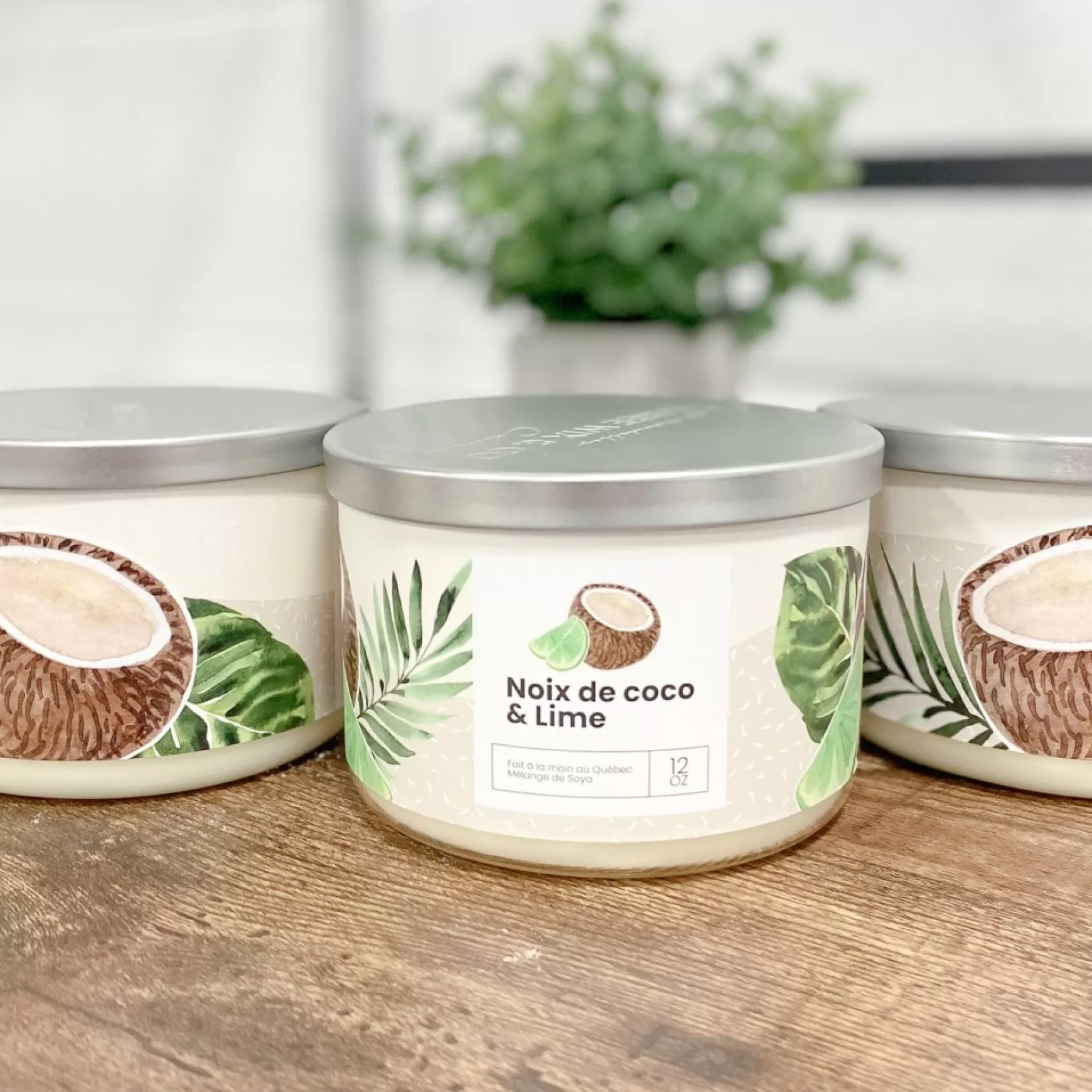 Scented Candles*Kozy x Three Wix & CO 3-Wick Candle - Lime And Coconut