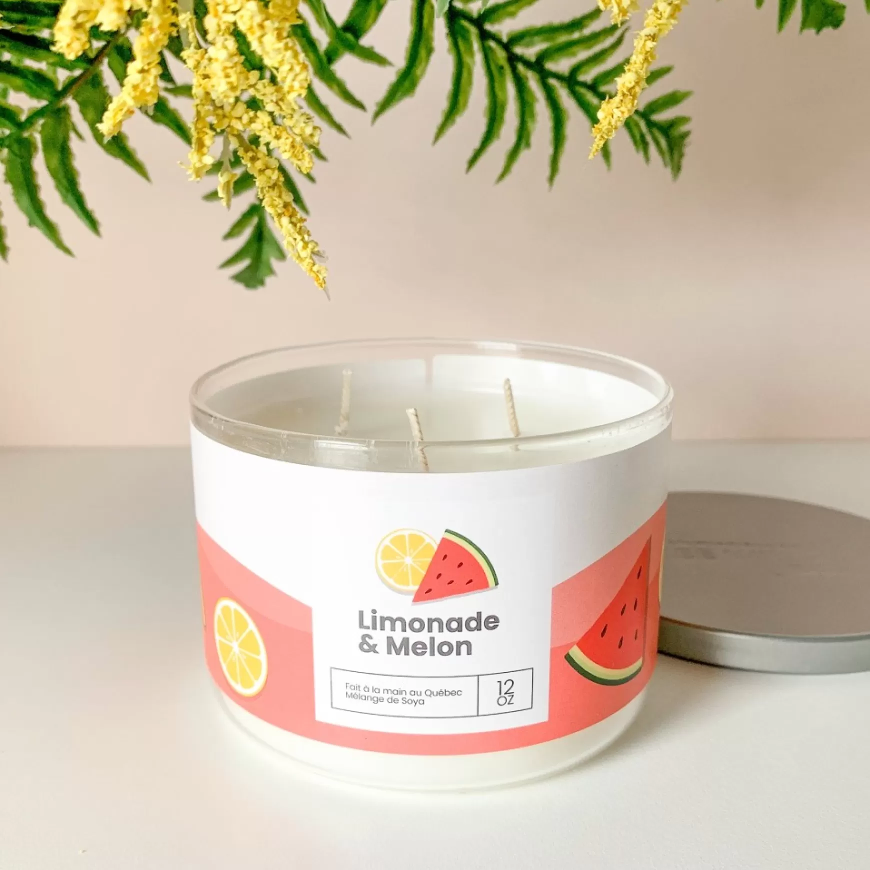Scented Candles*Kozy x Three Wix & CO 3-Wick Candle - Melon Lemonade