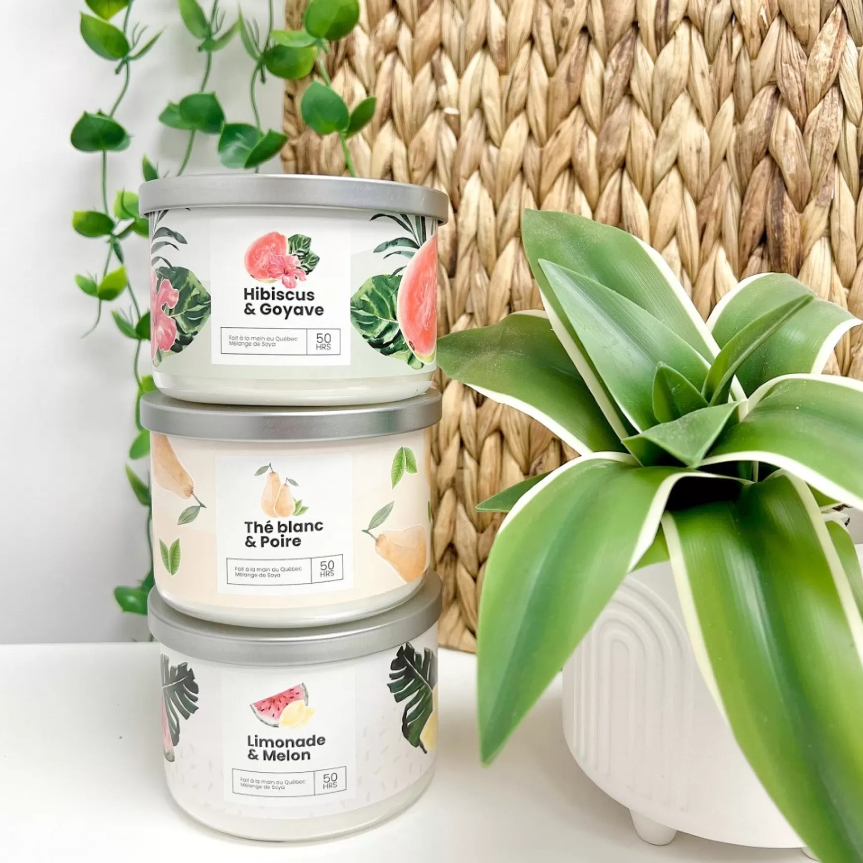 Scented Candles*Kozy x Three Wix & CO 3-Wick Candle - White Tea And Pear
