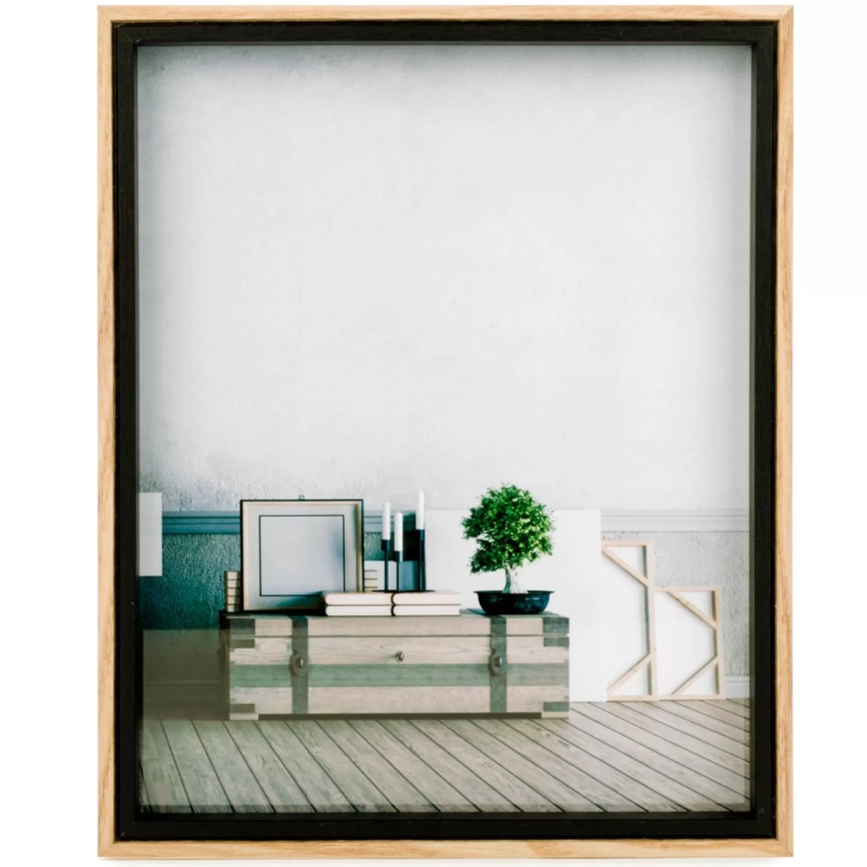 Plates & Wall Frames*Attitudes Import 8 X 10 Photo Frame - Black And Natural Contour
