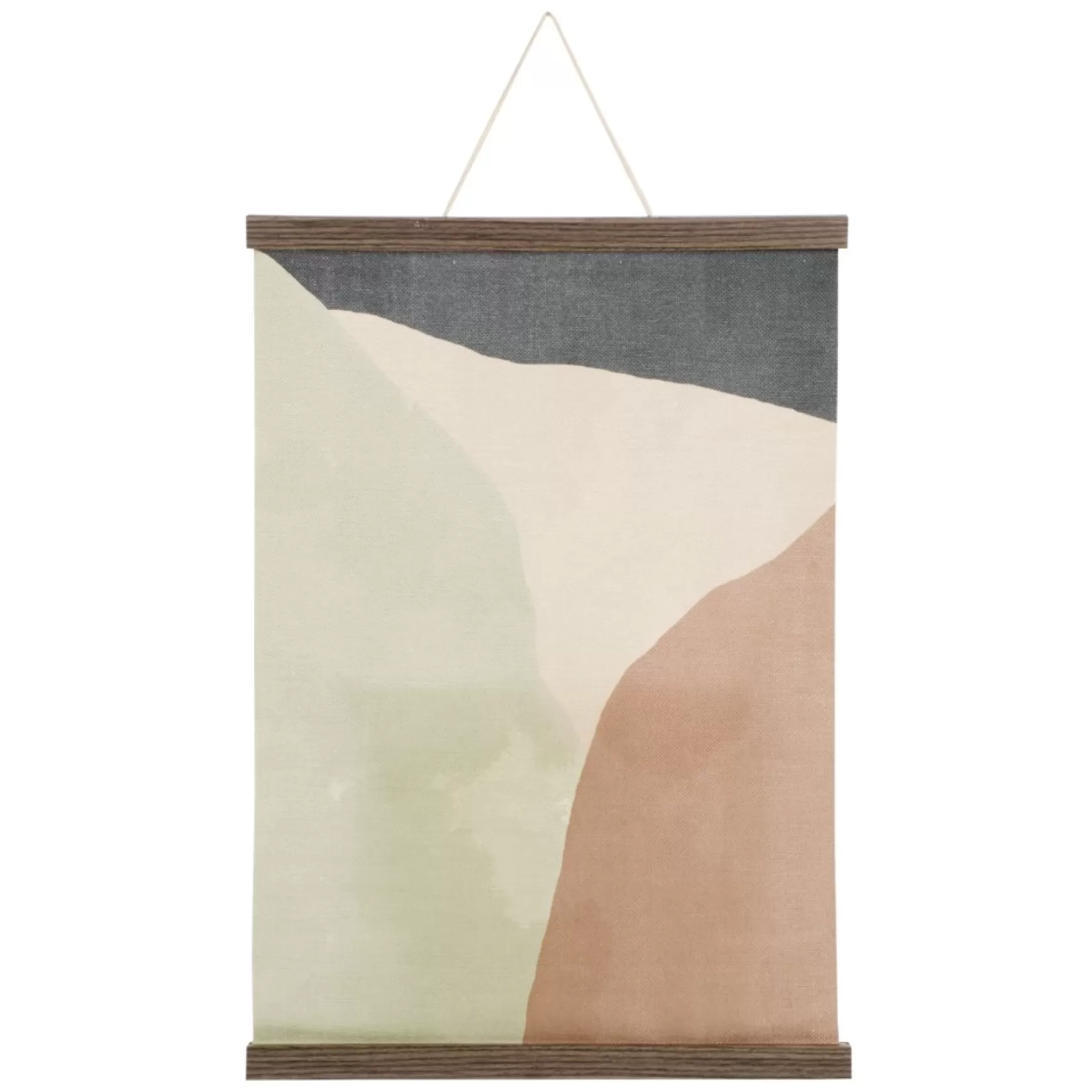 Canvases*Attitudes Import Abstract Canvas With Rope - Grey And Brown