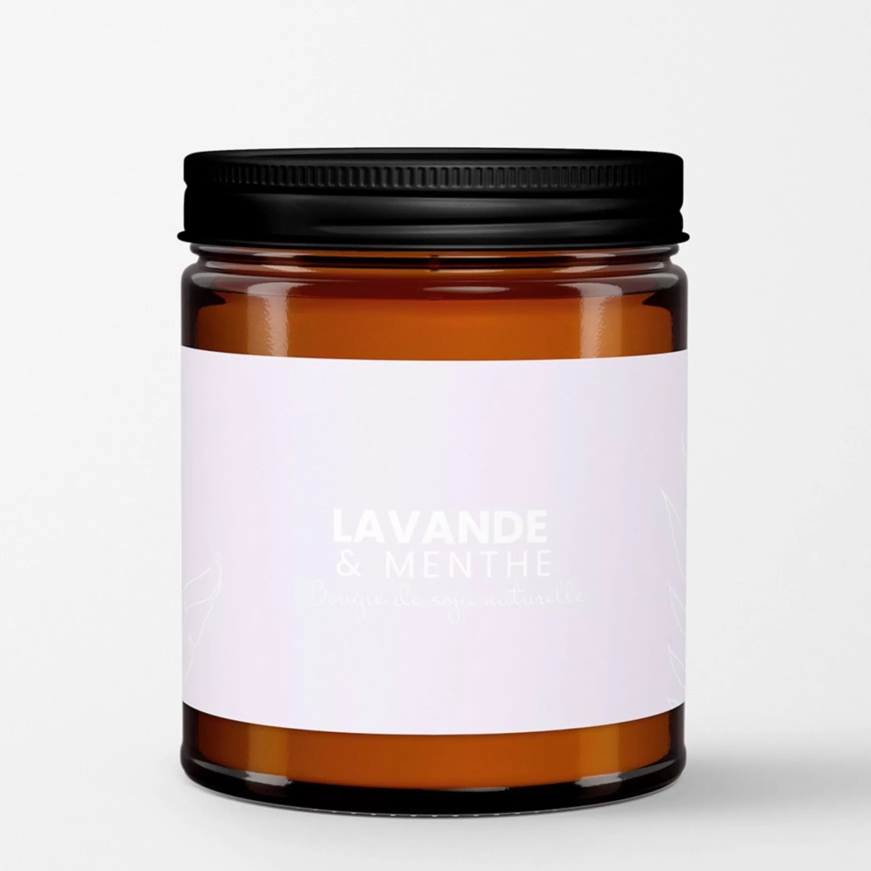 Scented Candles*Au Naturel Amber Candle 250 Ml - Lavender And Mint