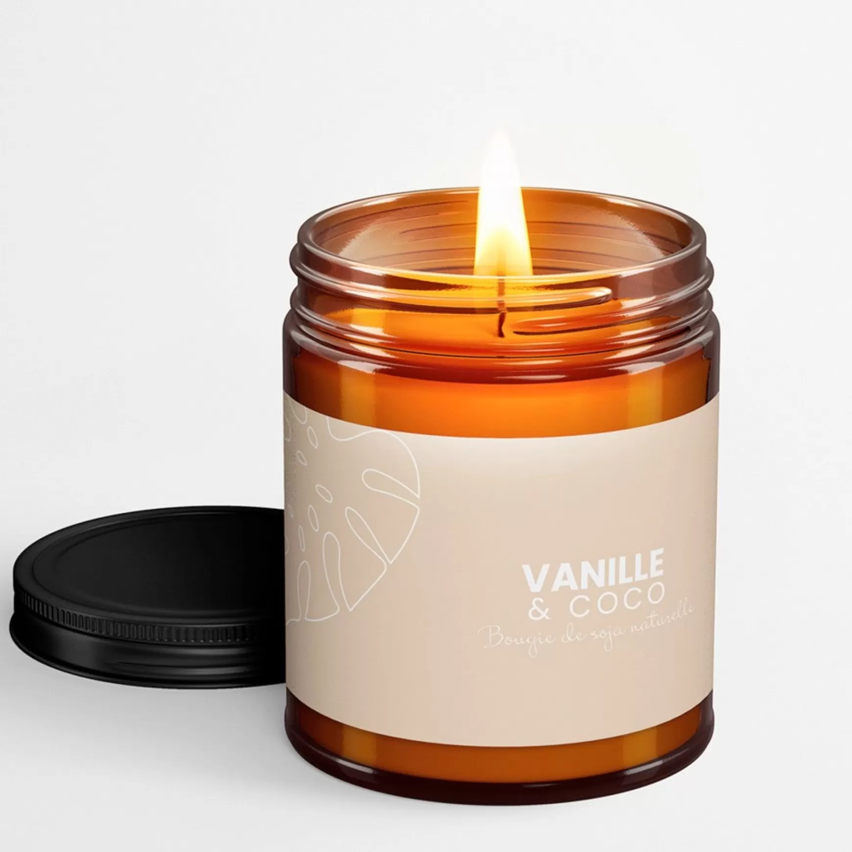 Scented Candles*Au Naturel Amber Candle 250 Ml - Vanilla And Coco