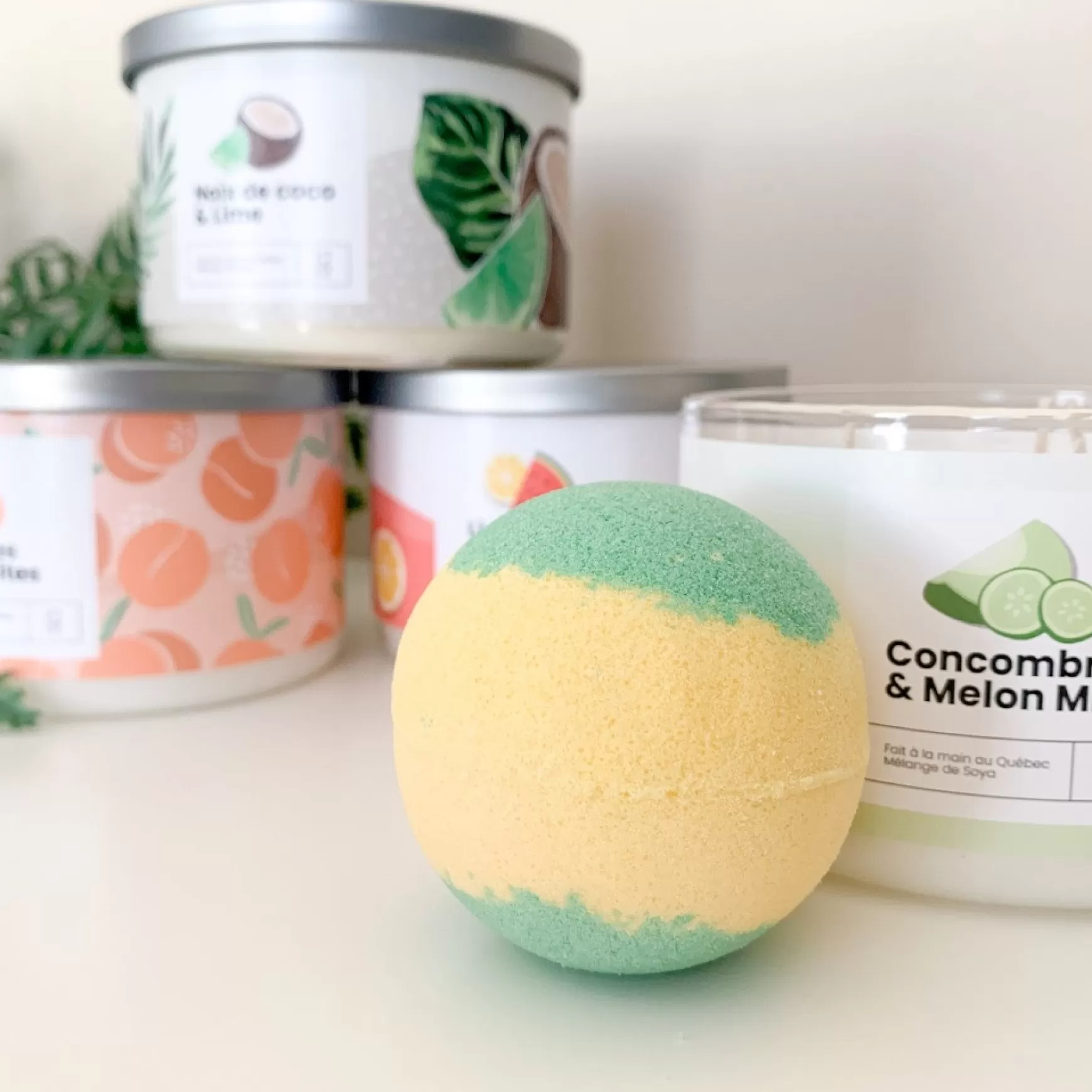 Bath Products*Kozy x Three Wix & CO Bath Bomb - Melon Cucumber