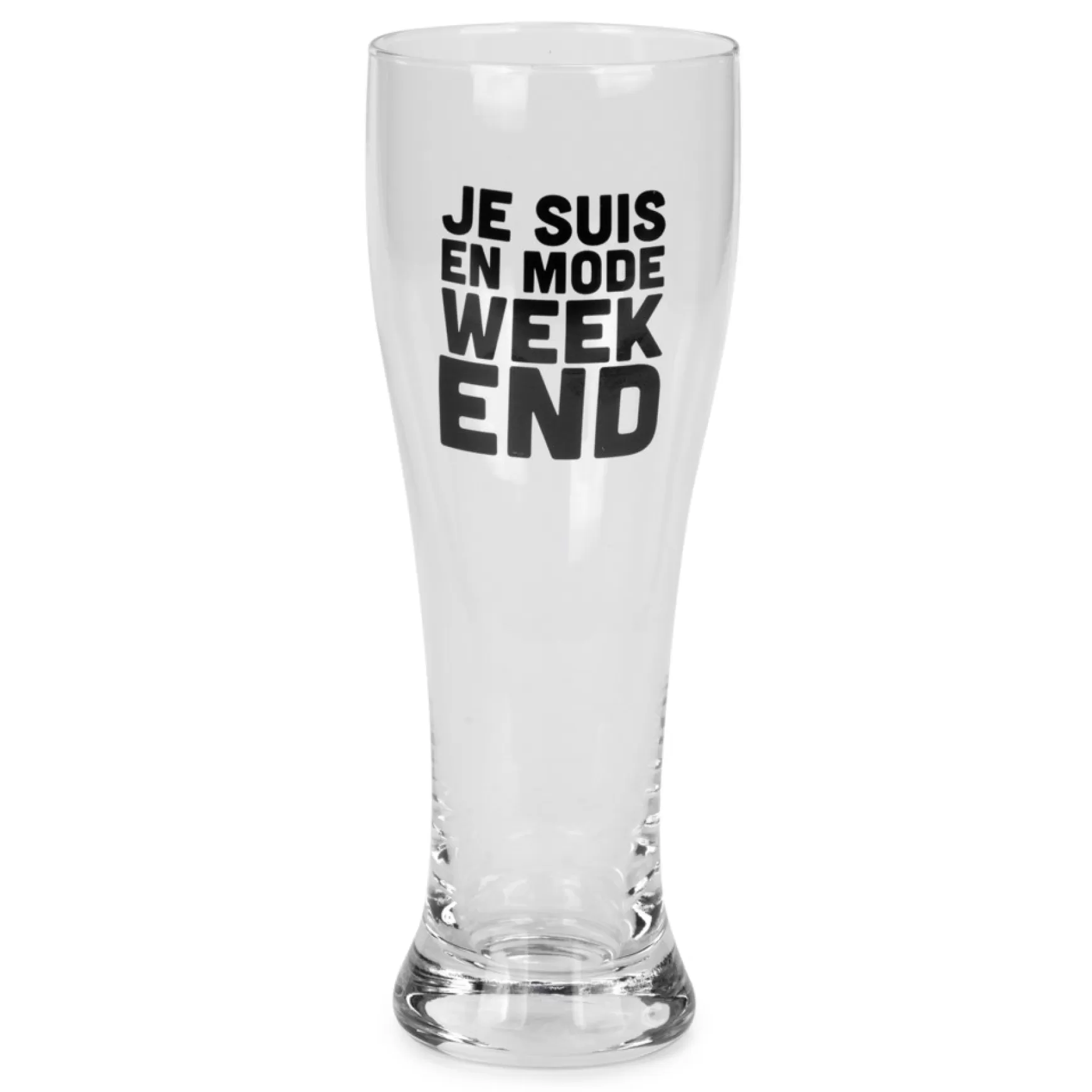 All For Beer*Attitudes Import 2 Beer Glass - Je Suis En Mode Week-End