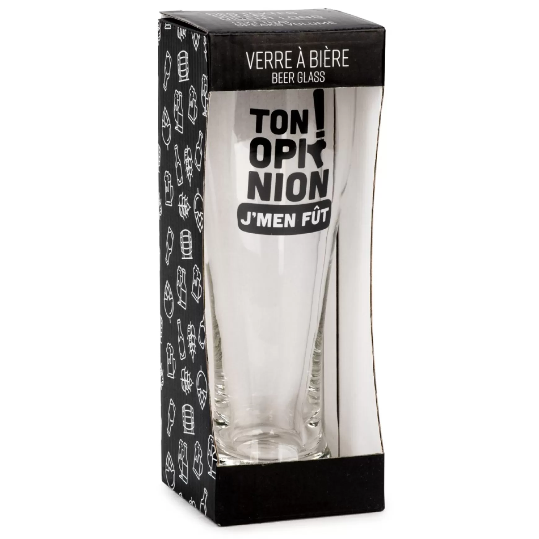 Products With Text*Attitudes Import 2 Beer Glass - Ton Opinion, J'M'En Fut