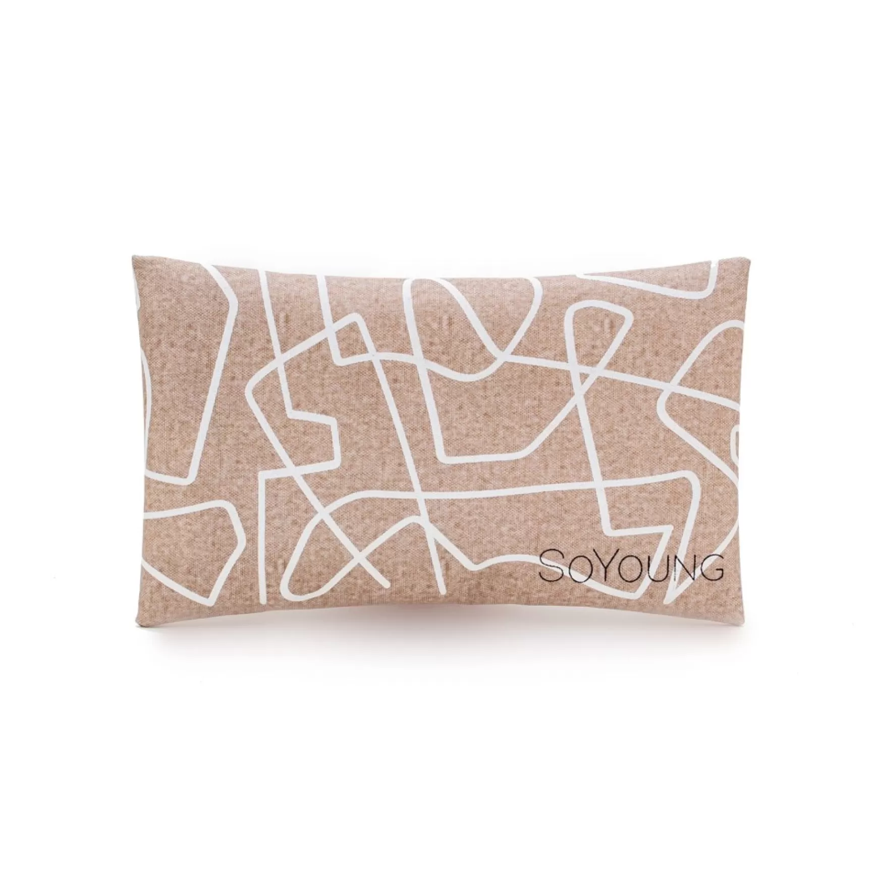 Lunches*So Young Beige Ice Pack - Abstract Lines