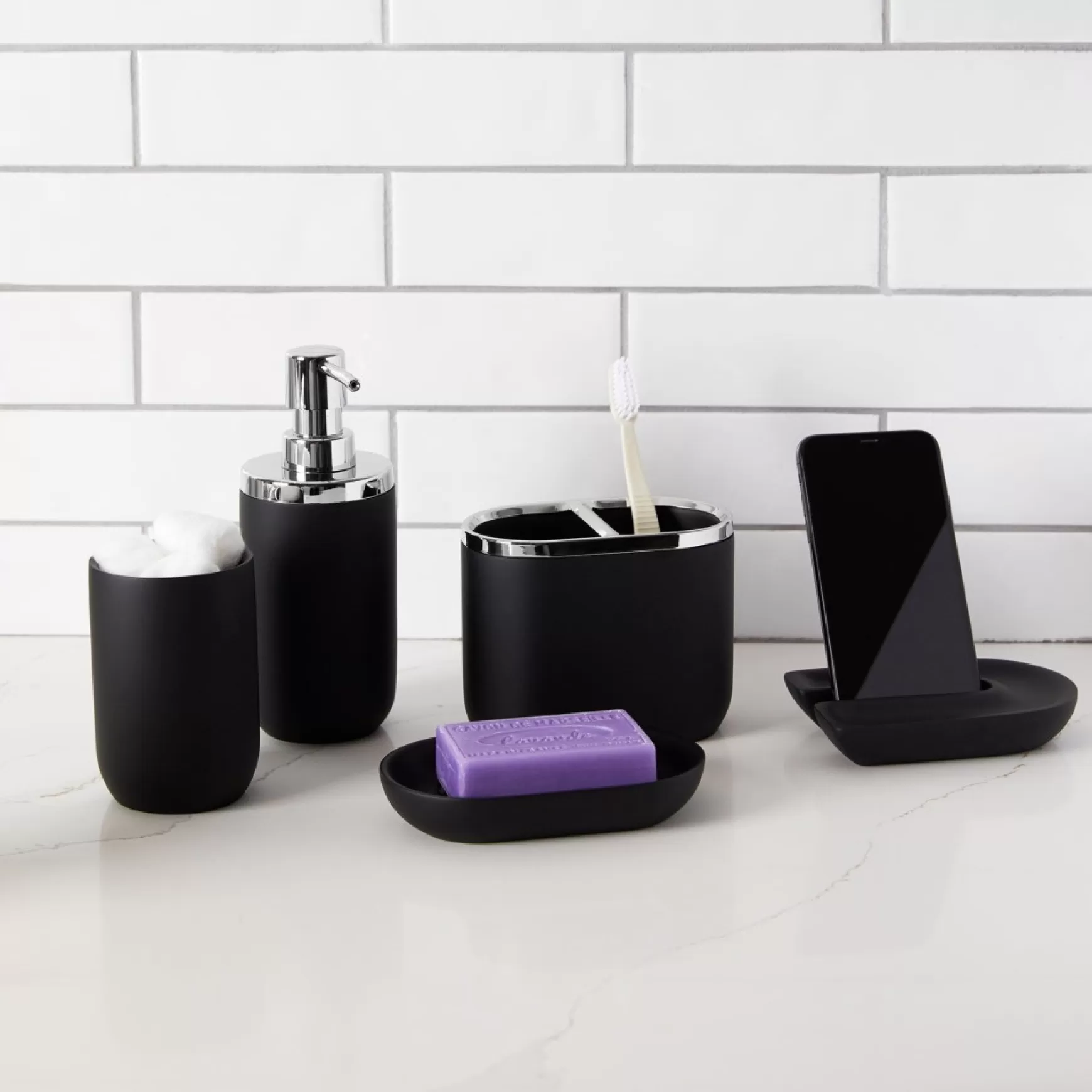 Bathroom*Umbra Black Bath Accessories – Junip