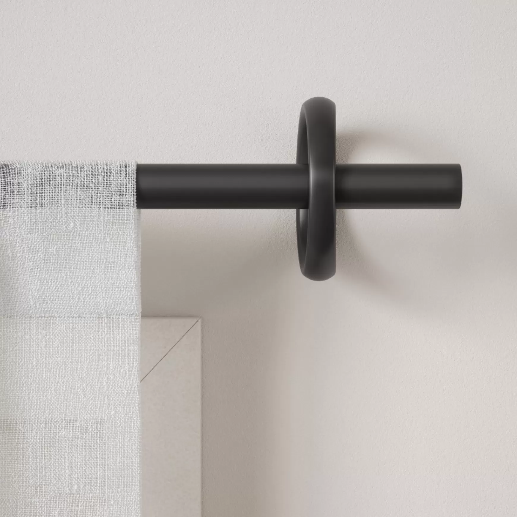 Poles & Curtains*Umbra Black Curtain Rod - Ringlet
