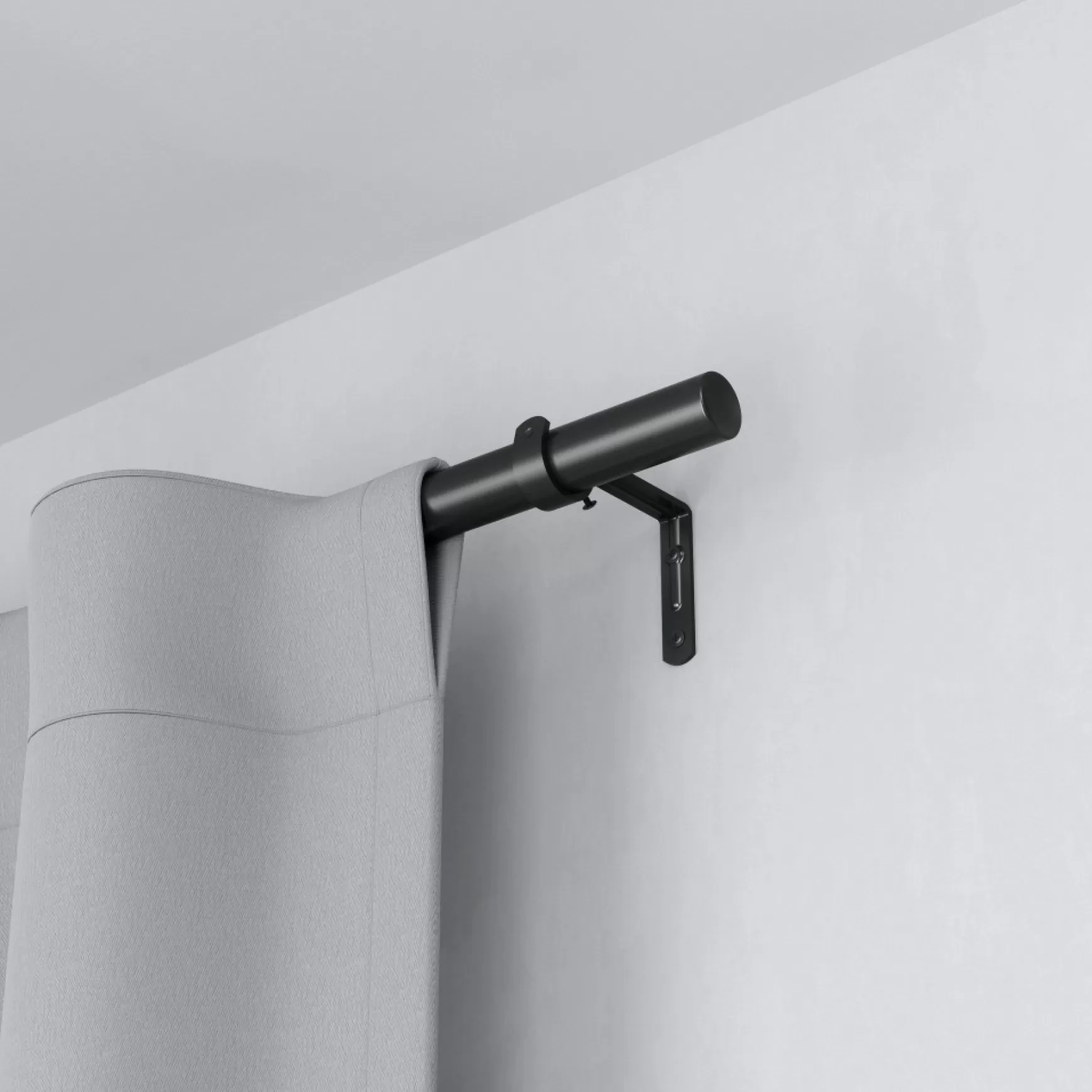 Poles & Curtains*Umbra Black Curtain Rod - Zenn