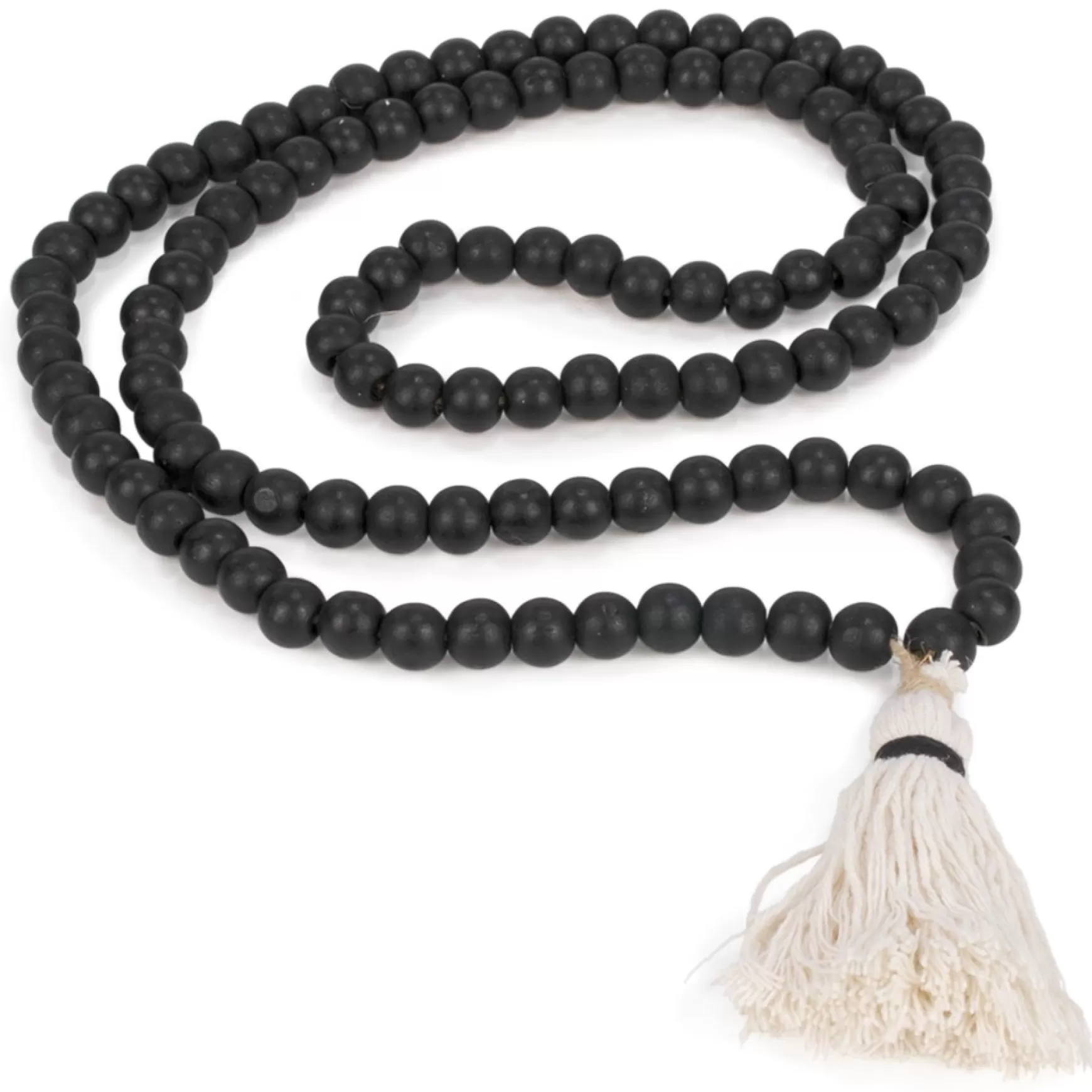 Decorative Objects*Attitudes Import Black Meditation Beads - 27"