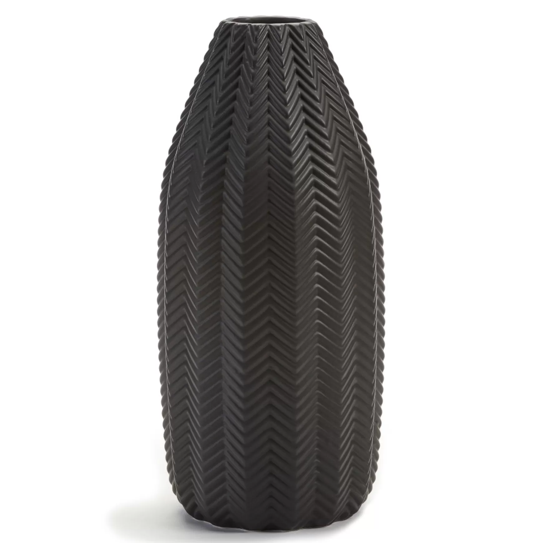 Vases & Pots*Gift Craft Black Modern Vase - Chevron Patterns