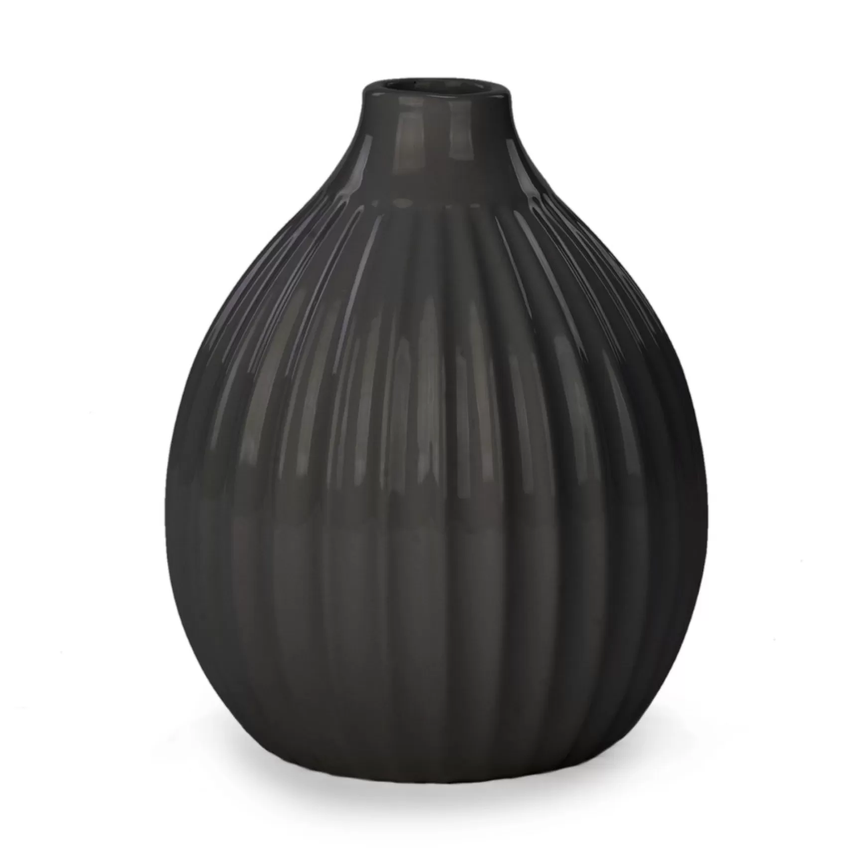 Vases & Pots*Attitudes Import 2 Black Vase With Stripes