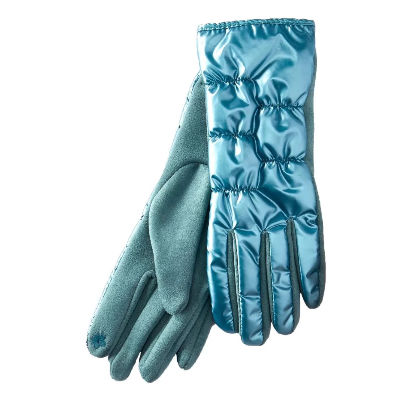 Scarves, Gloves & Hats*Gift Craft Blue Gloves - Puffy