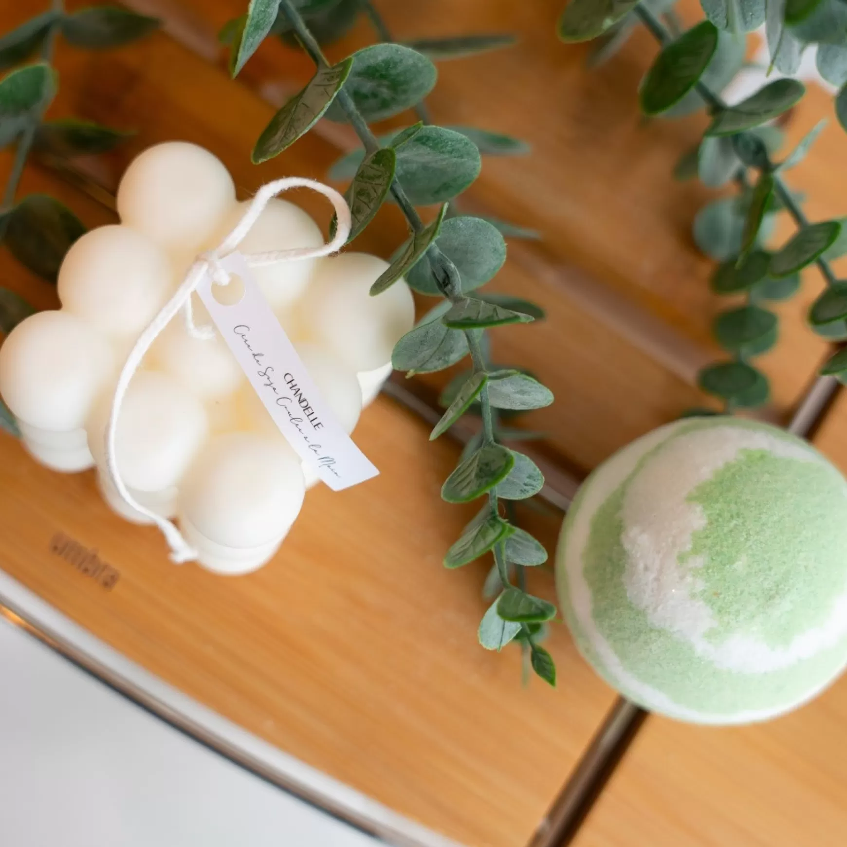 Decorative Candles*Nostalgia Import Bubble Candle - White