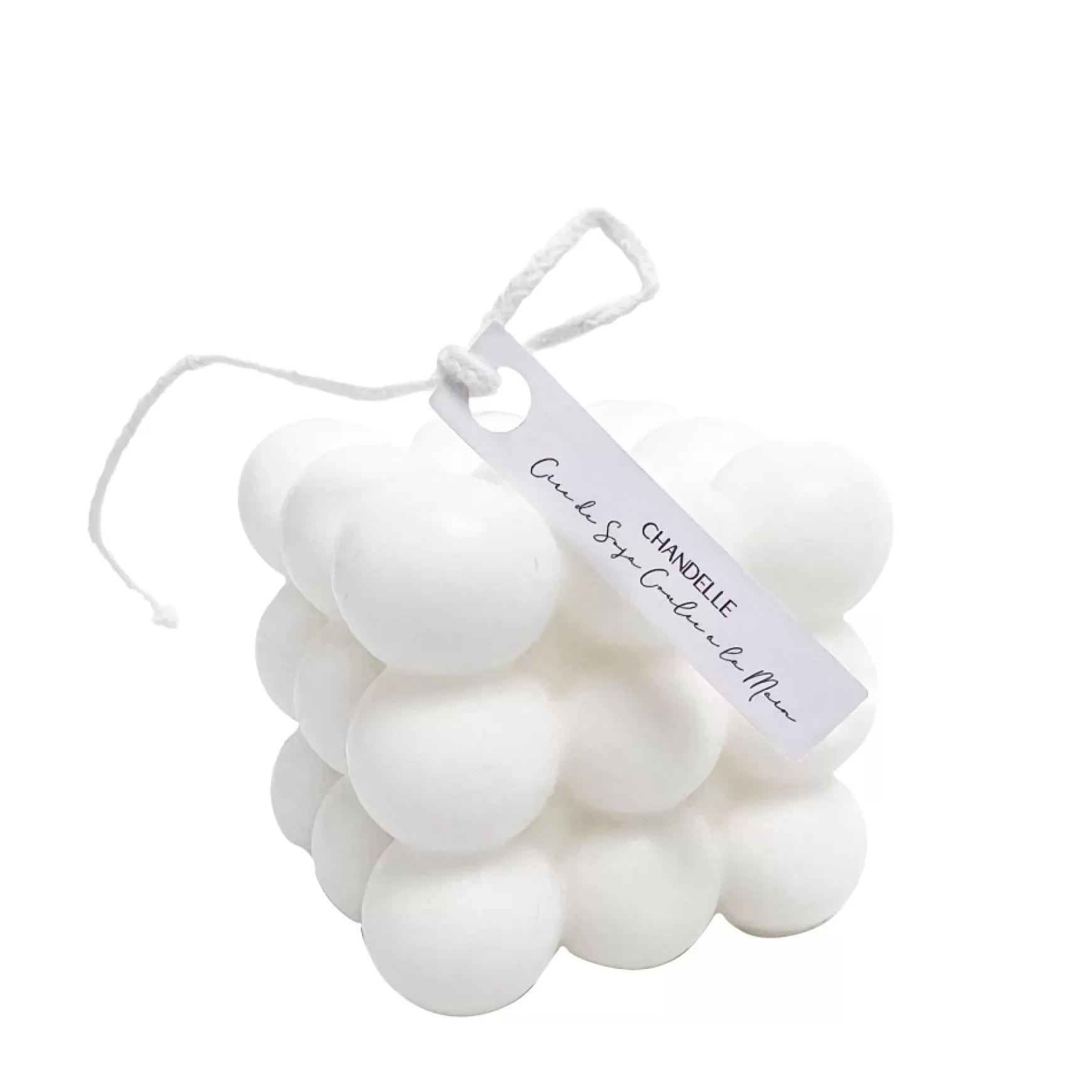 Decorative Candles*Nostalgia Import Bubble Candle - White