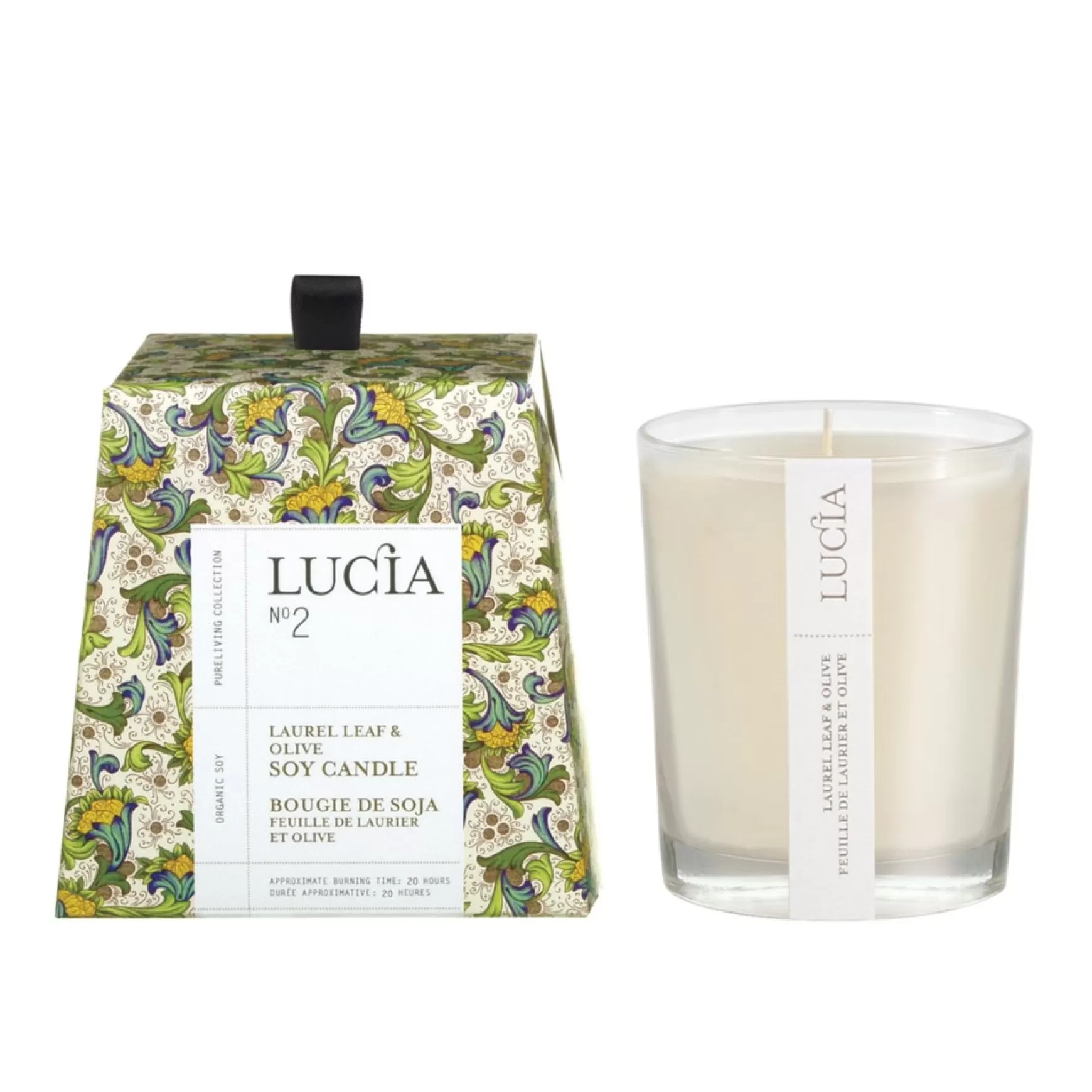 Scented Candles*Pure Living Candle 20H - Bay Leaf And Olive
