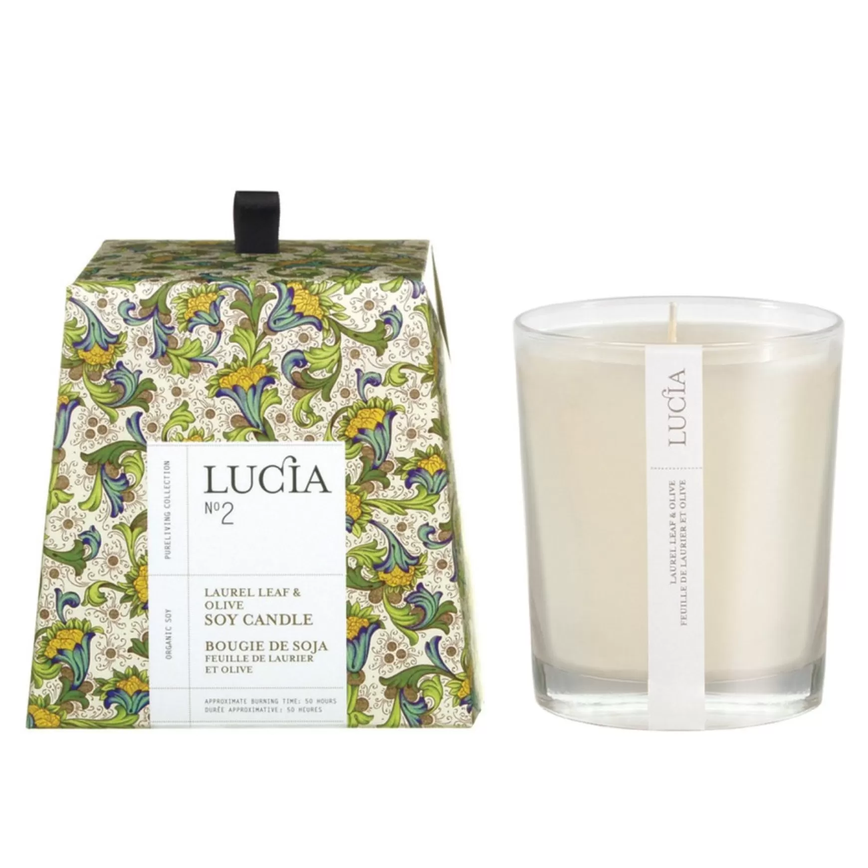Scented Candles*Pure Living Candle 50H - Bay Leaf And Olive