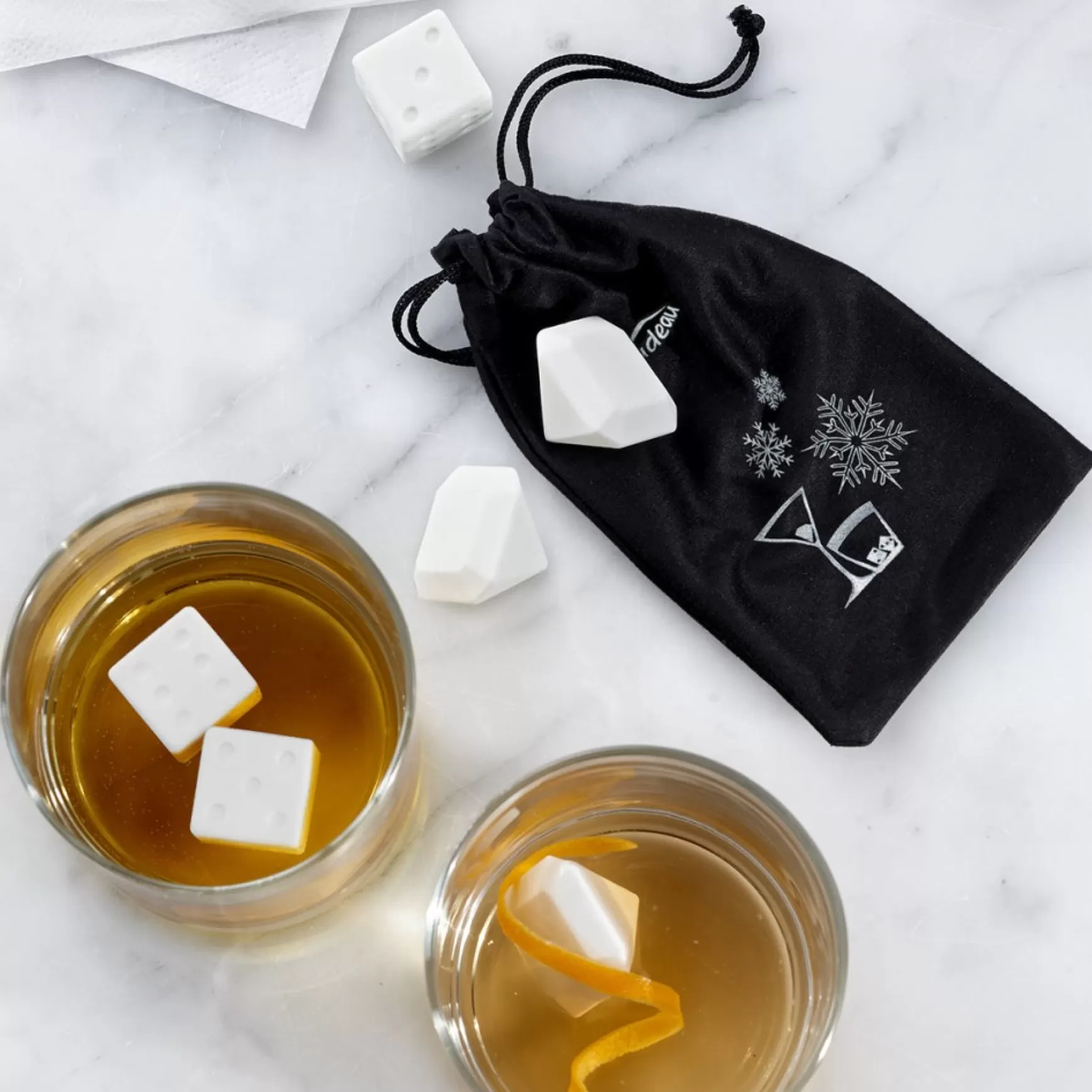 All For Cocktails*Trudeau Ceramic Ice Cubes
