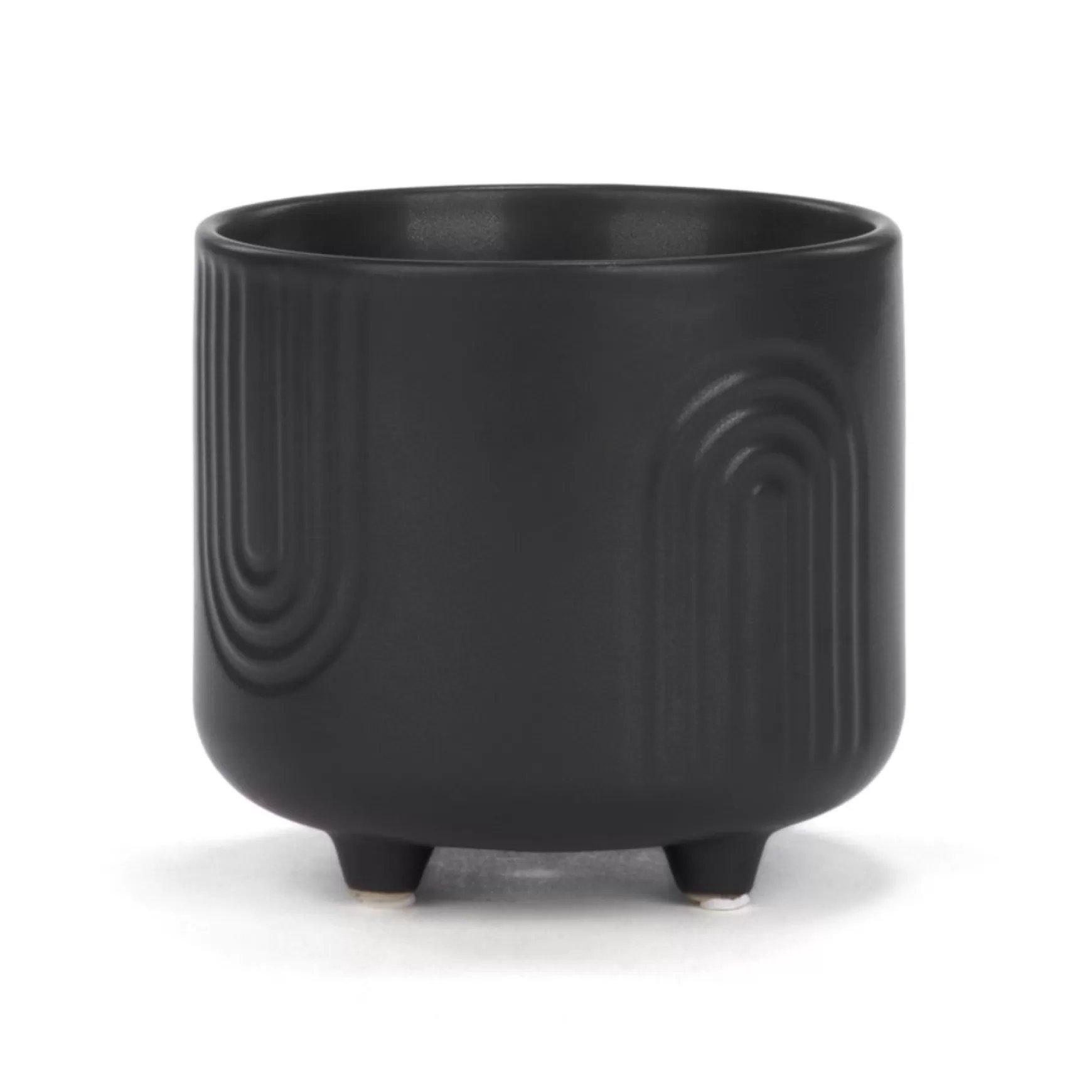 Vases & Pots*Attitudes Import Ceramic Pot On Stand - Black