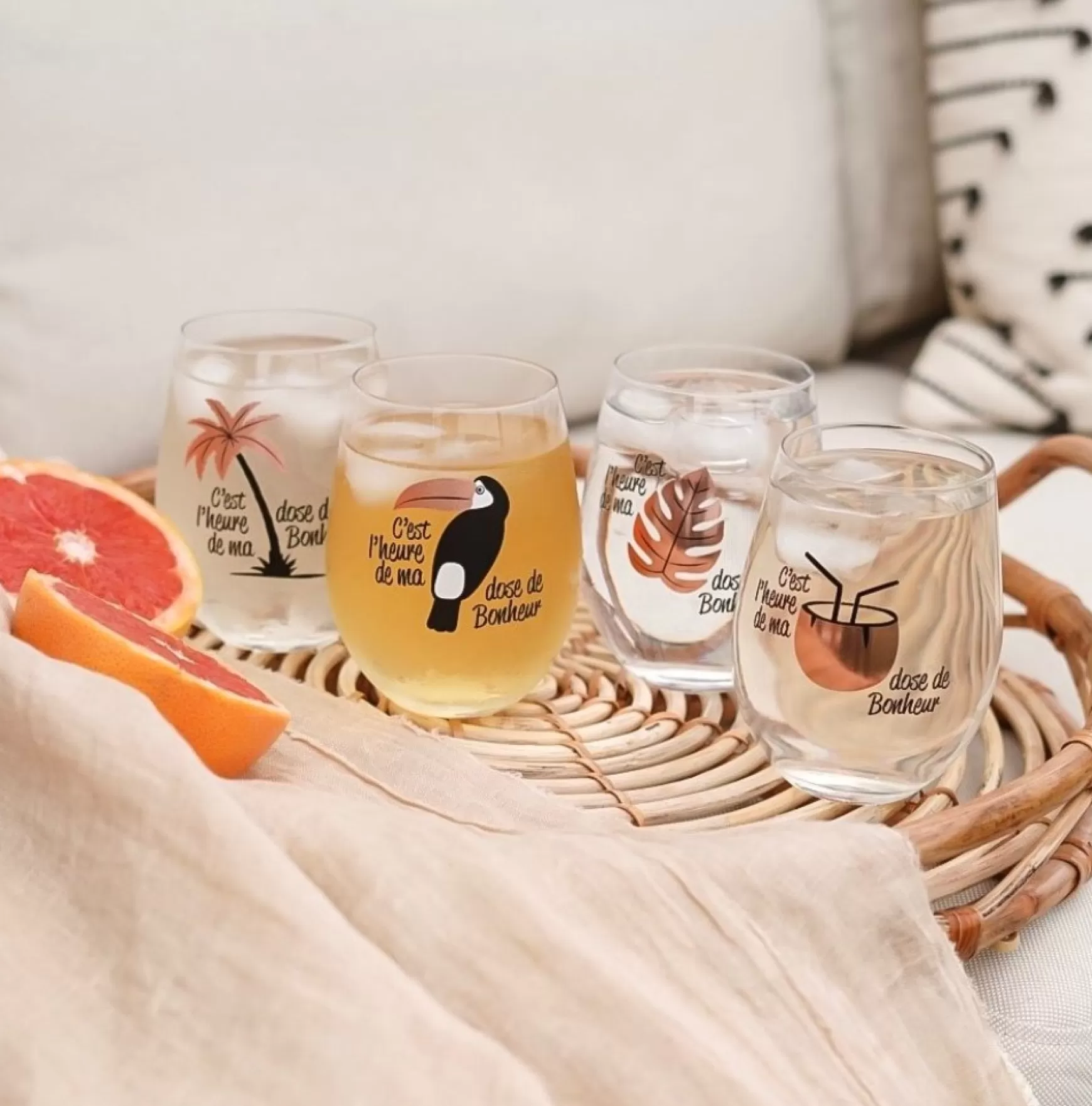 All For Spirits*Agence K Cocktail Glasses - Tropical