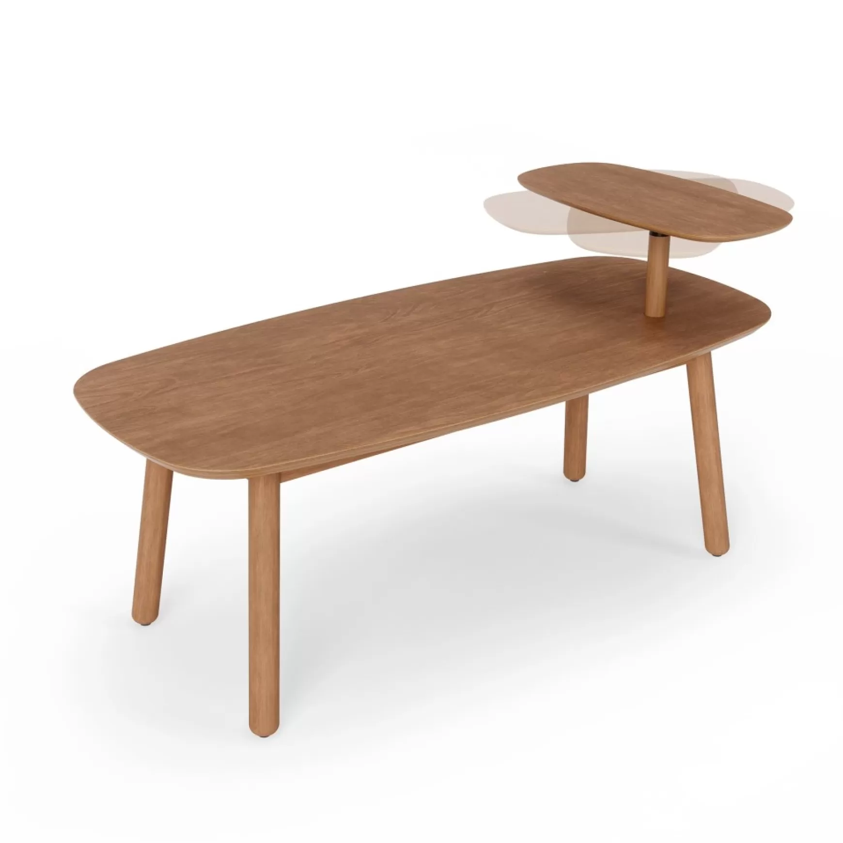 Tables*Umbra Coffee Table With Raised Shelf - Swivo