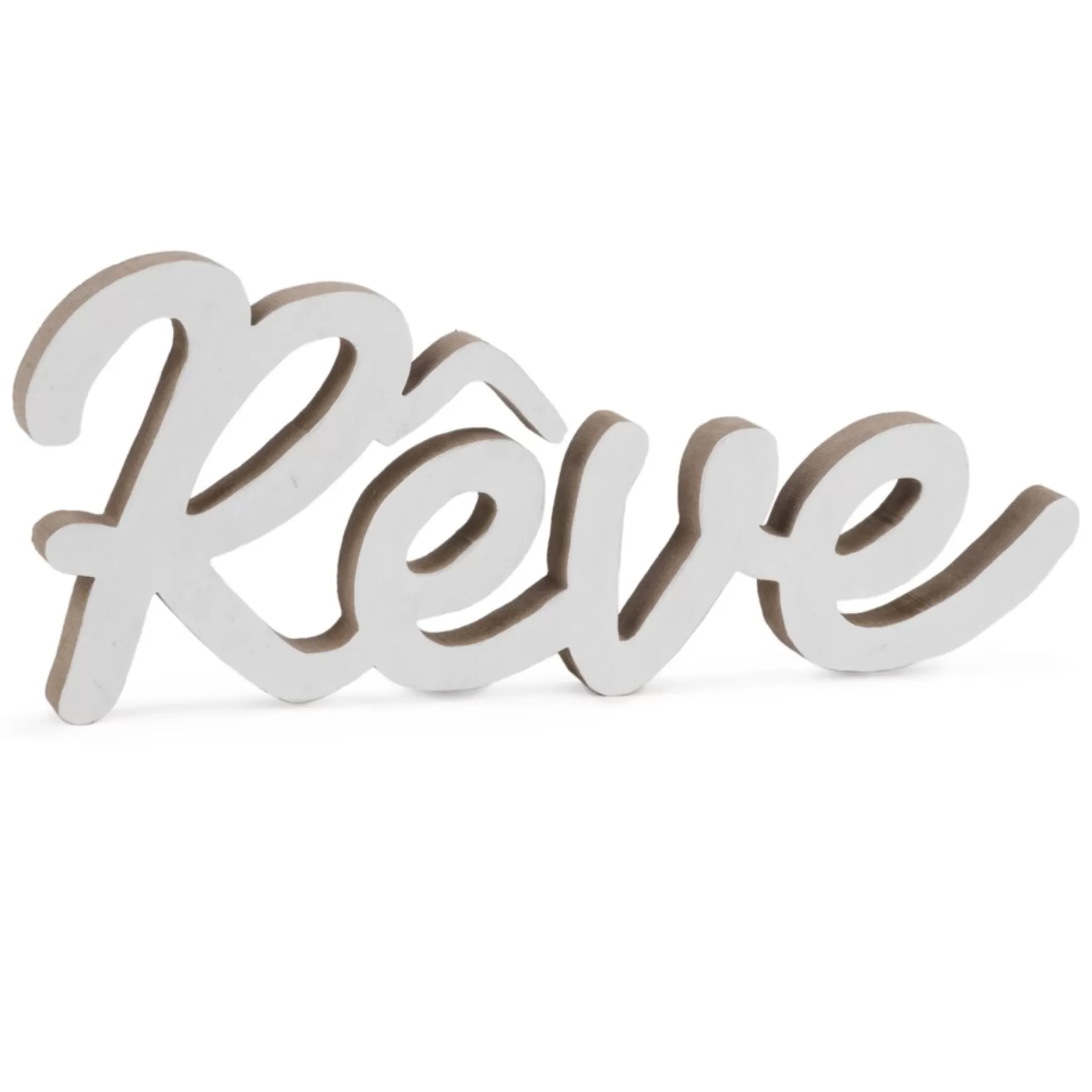 Decorative Objects*Attitudes Import Decorative "Reve" Word - White