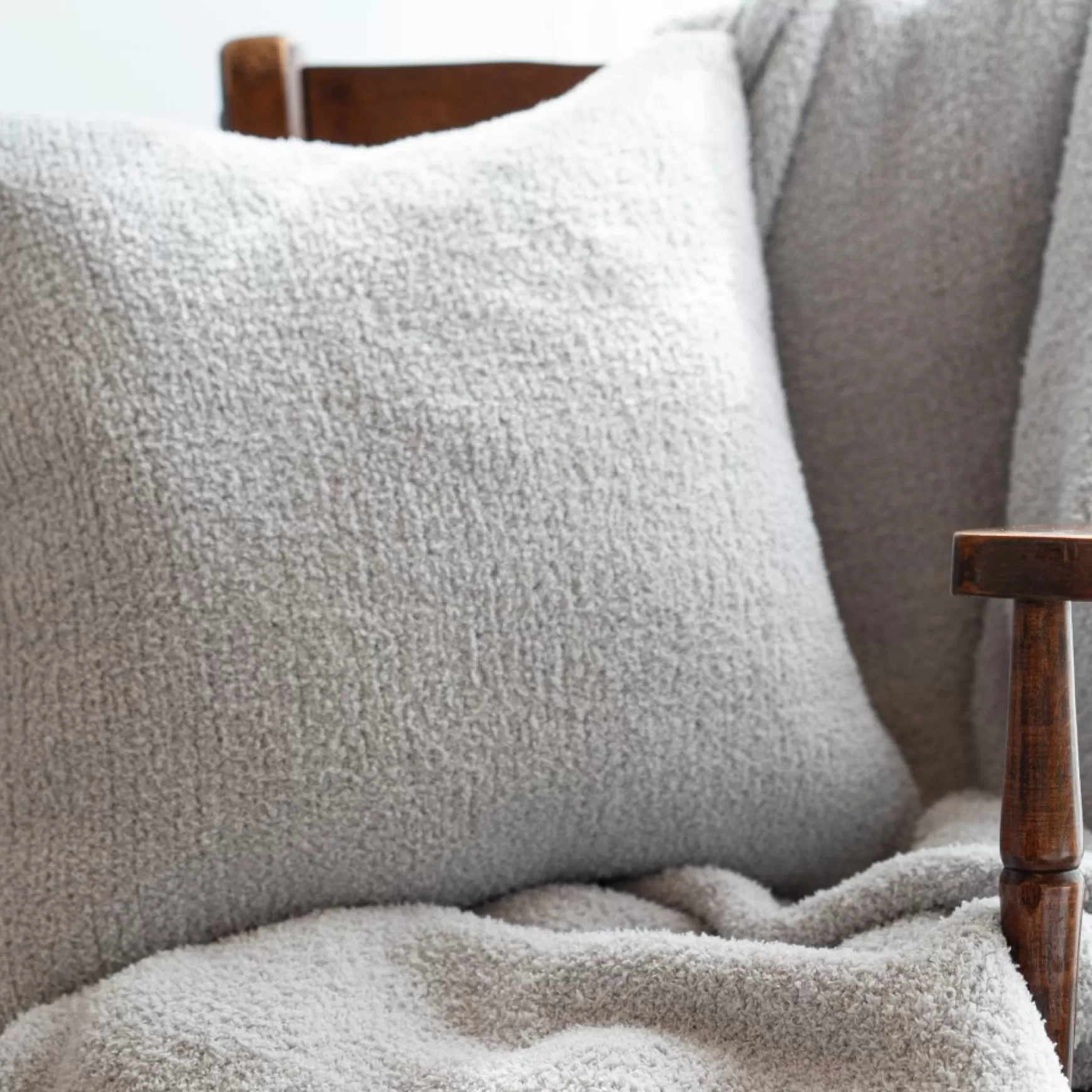 Cushions*Agence K Deluxe Knitted Cushion - Grey