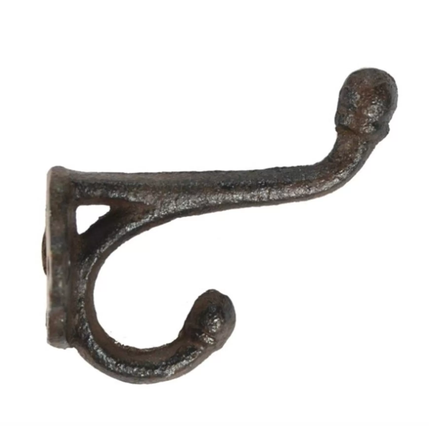 Handles & Hooks*Nostalgia Import Double Level Hook - Brown