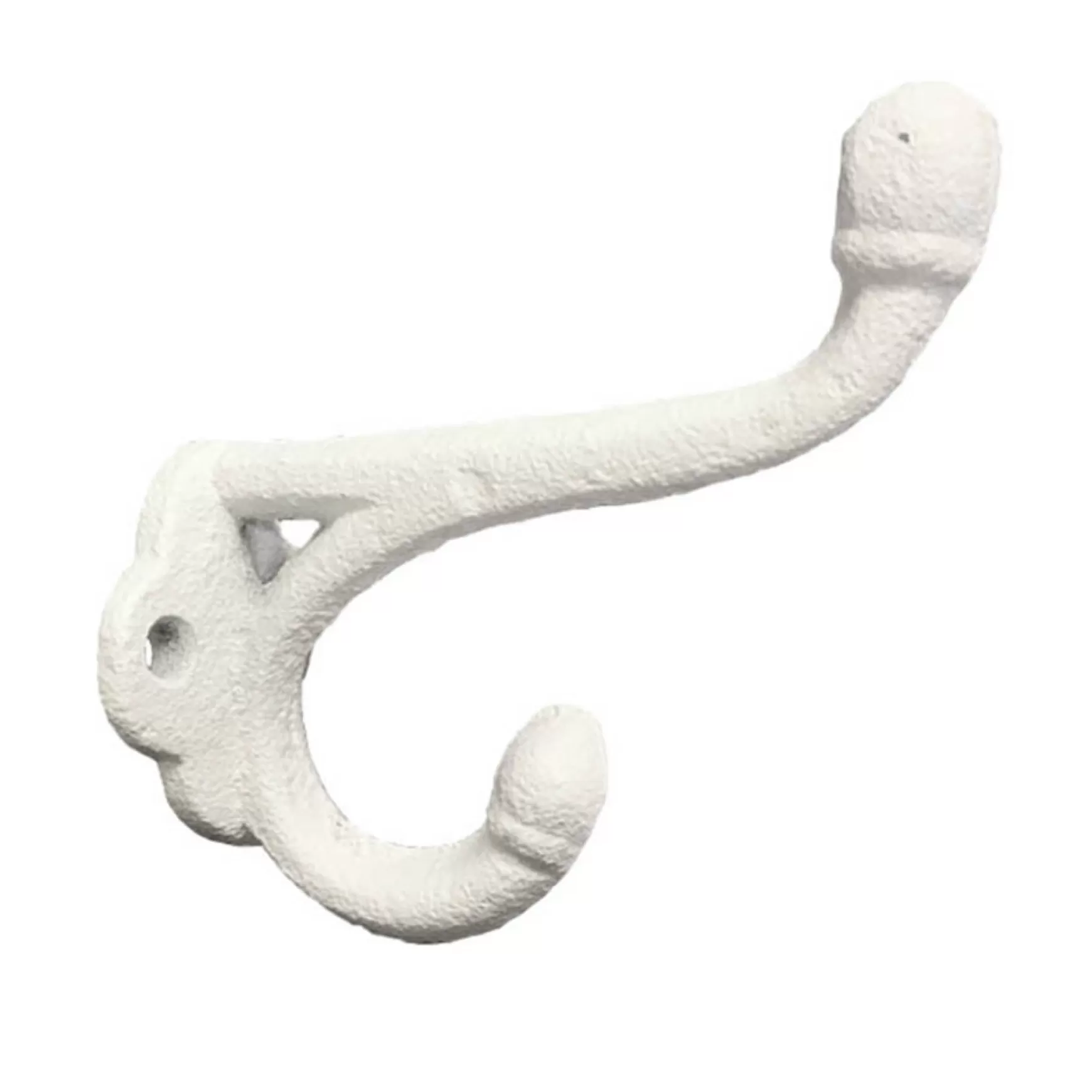 Handles & Hooks*Nostalgia Import Double Level Hook - White