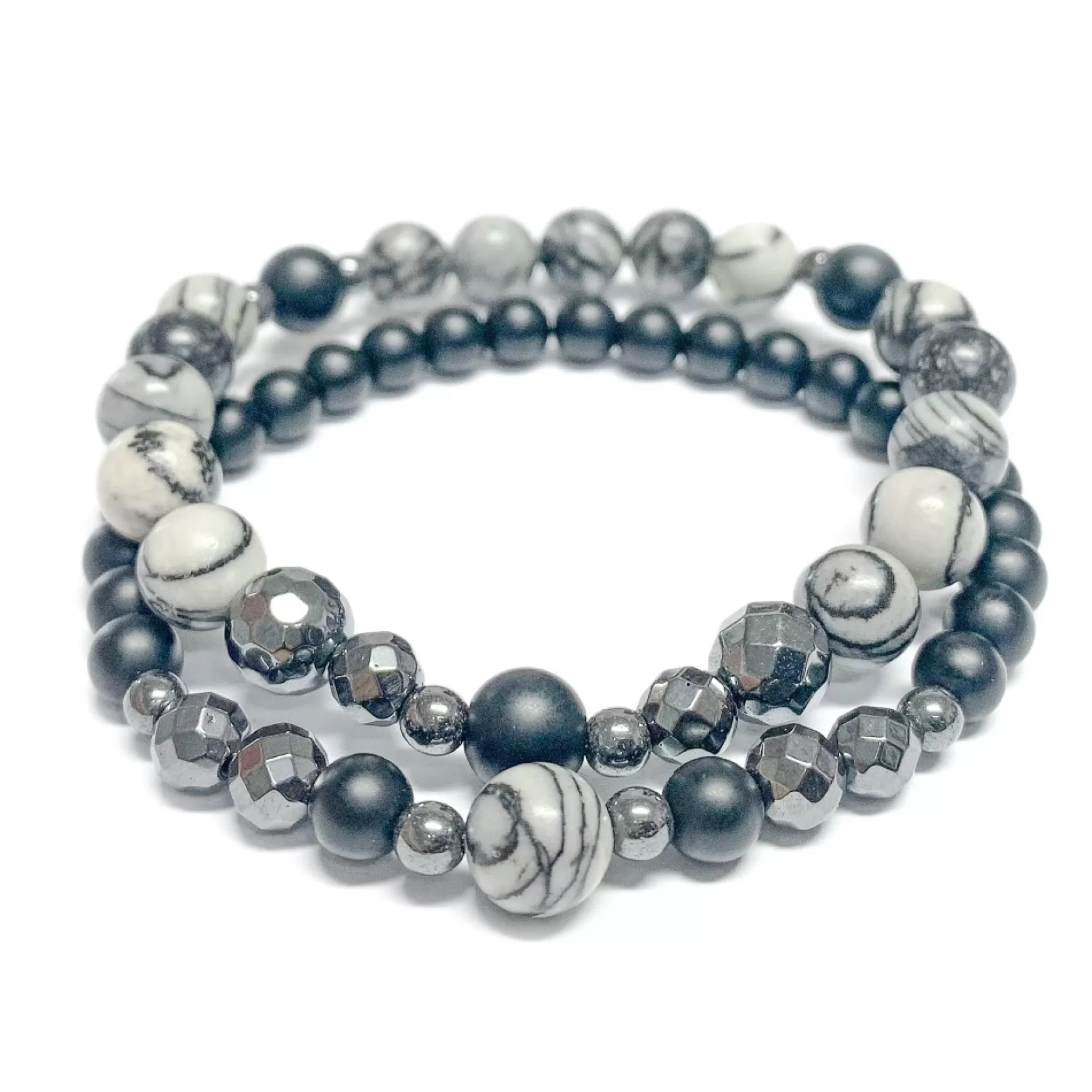 Bracelets*Dhyaan Duo Bracelets - Jasper And Hematite