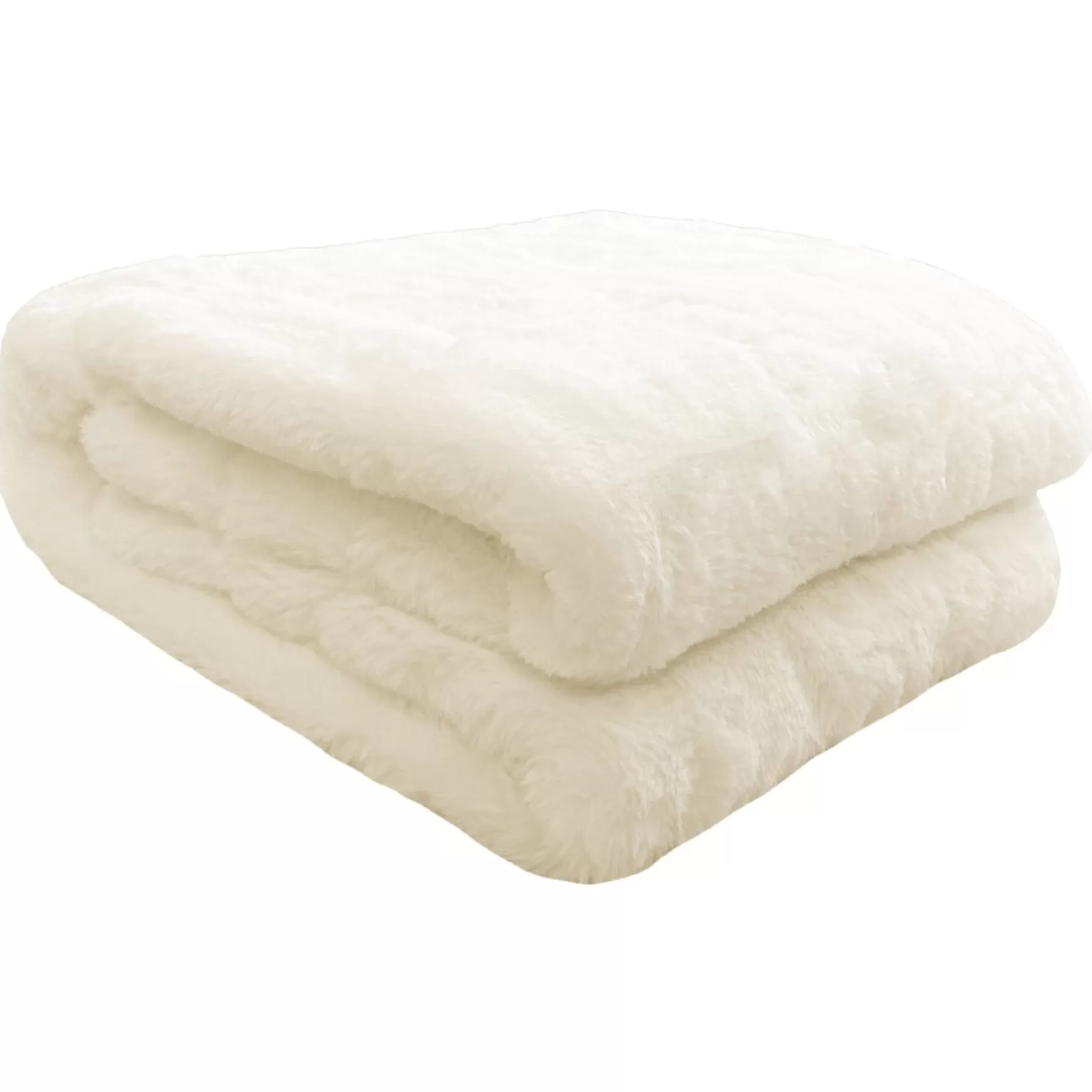 Throws*Agence K Faux Rabbit Fur Throw - Ivory