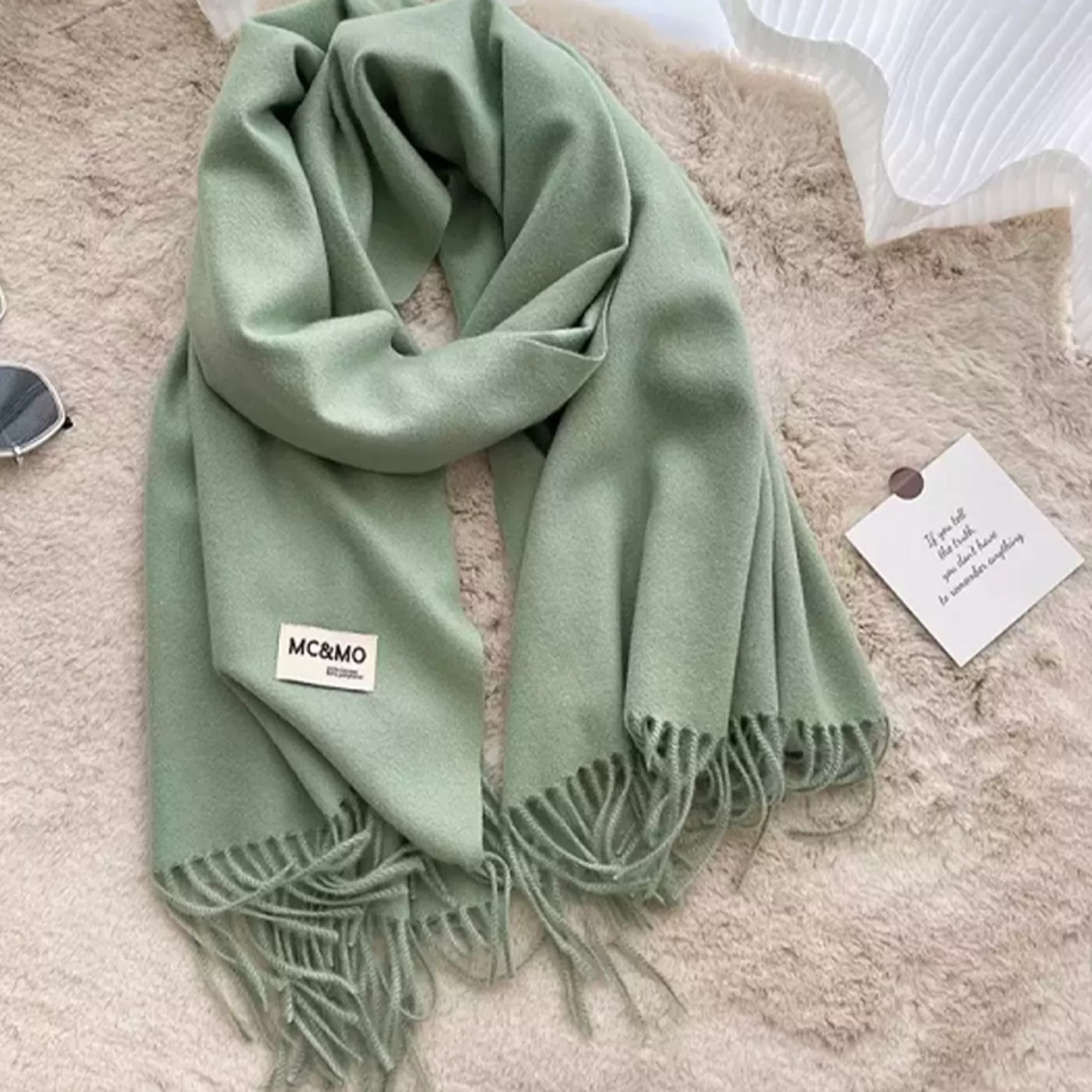 Scarves, Gloves & Hats*Pathz Fringe Scarf - Sage