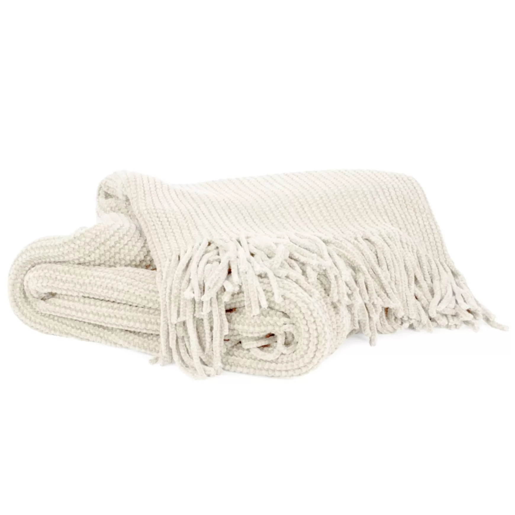 Throws*Attitudes Import Fringe Throw - Cream