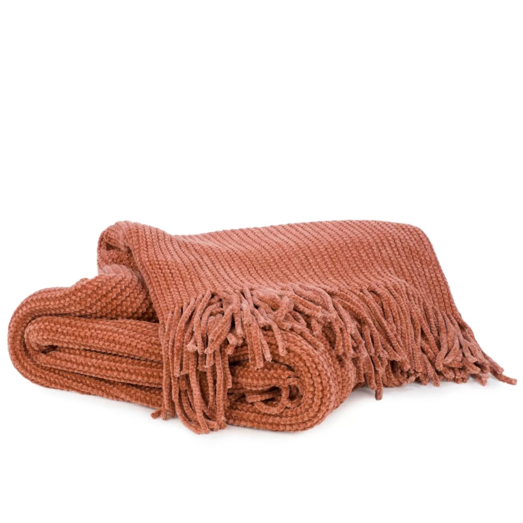 Throws*Attitudes Import 2 Fringe Throw - Rusty