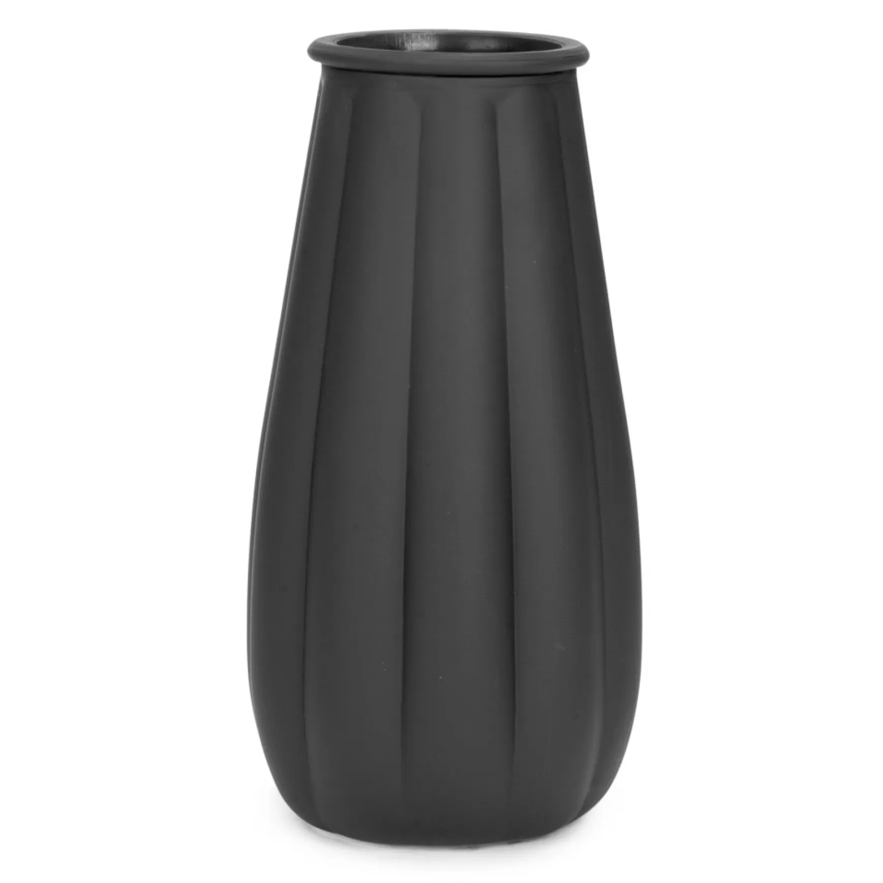 Vases & Pots*Attitudes Import Frosted Striated Vase - Black