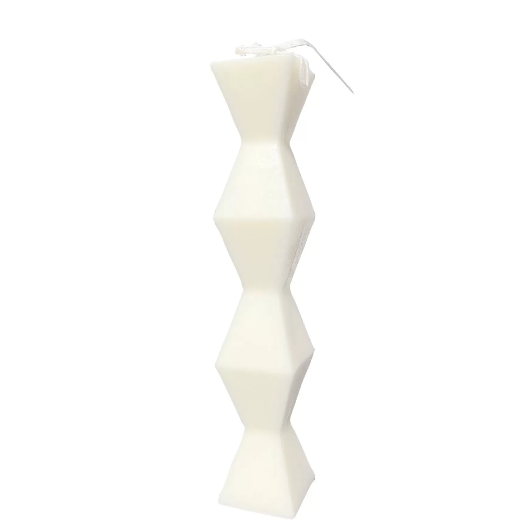 Decorative Candles*Nostalgia Import Geo Candle - White