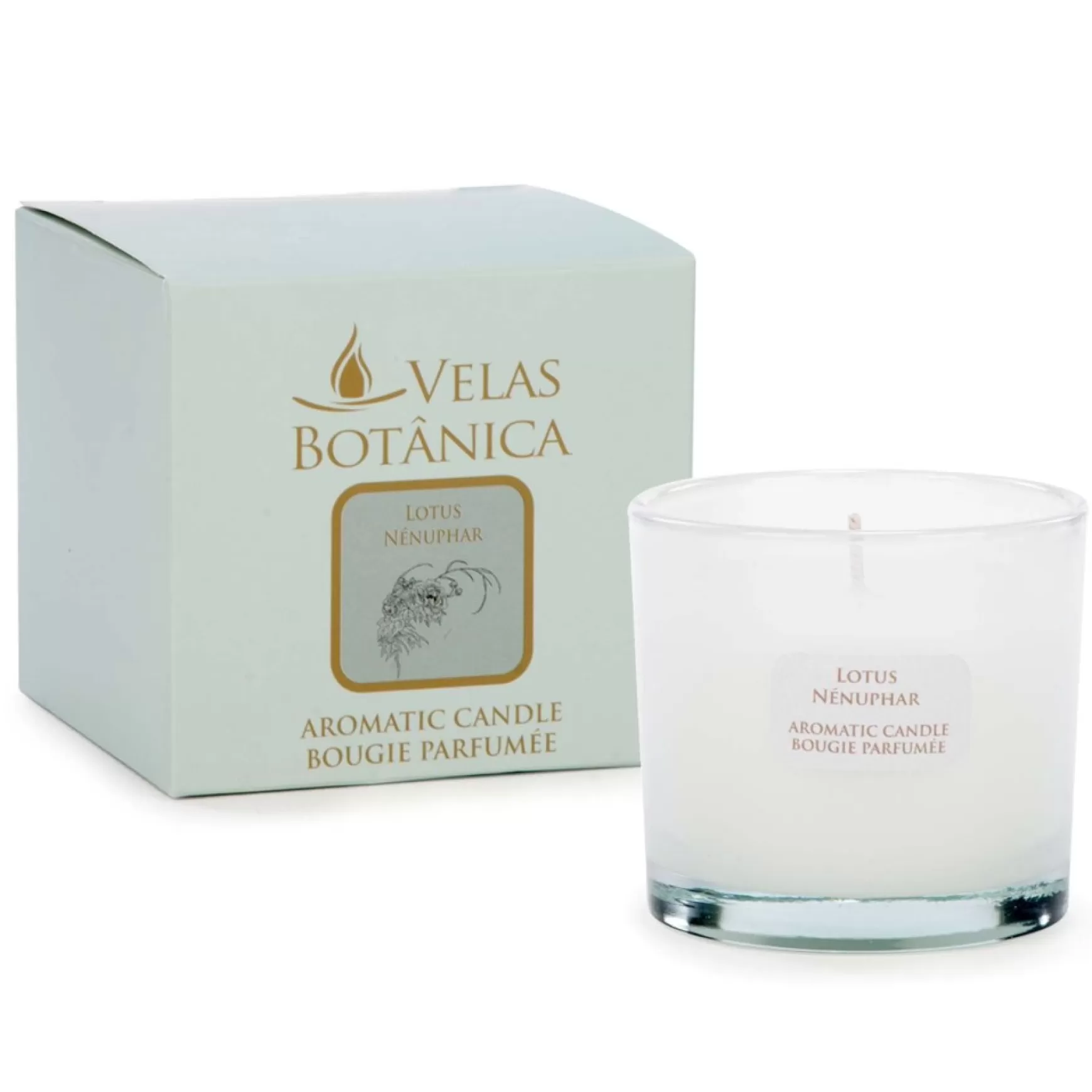 Scented Candles*Attitudes Import Glass Candle - Lotus Nenuphar