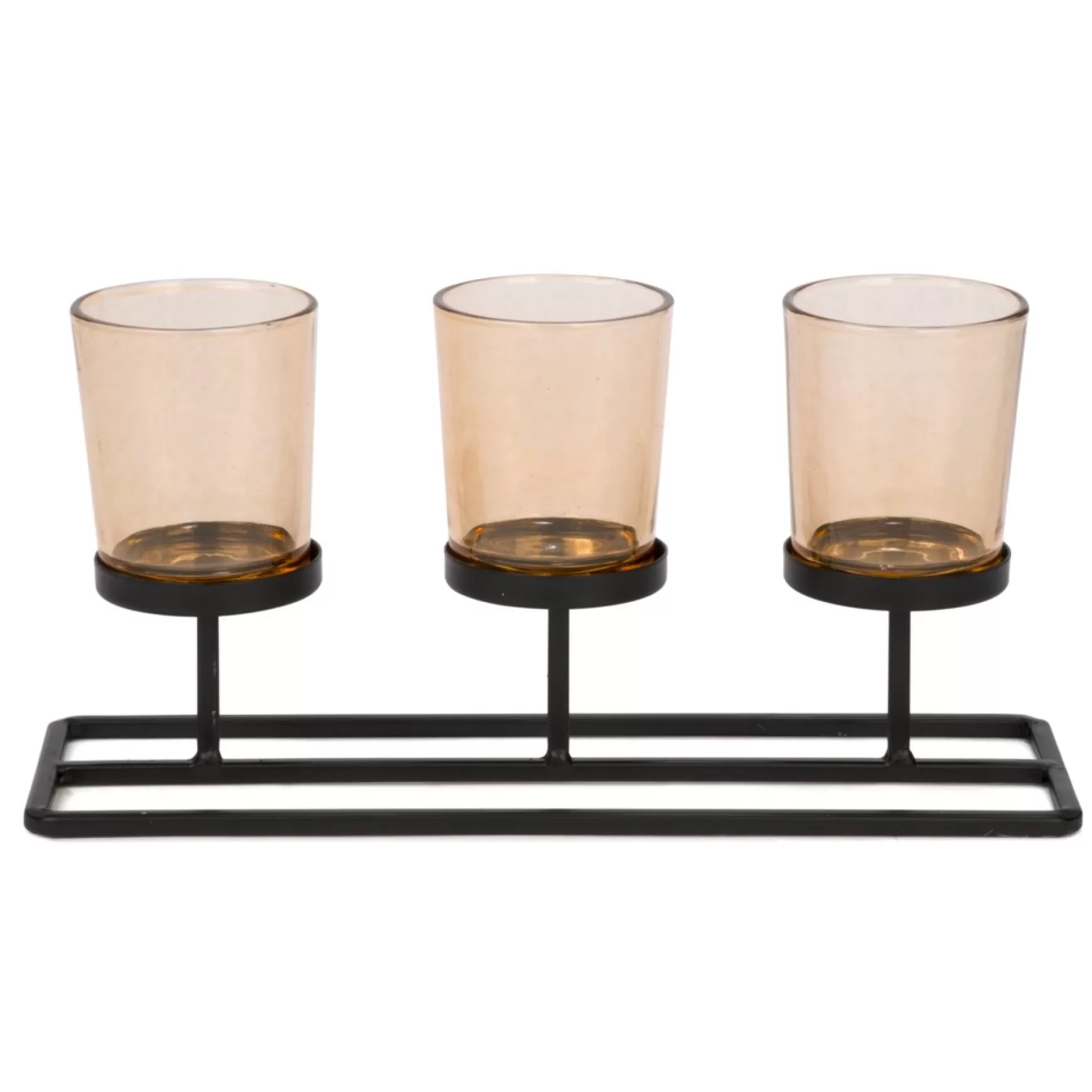 Candle Holders*Attitudes Import Glass Candle Holder - Triple