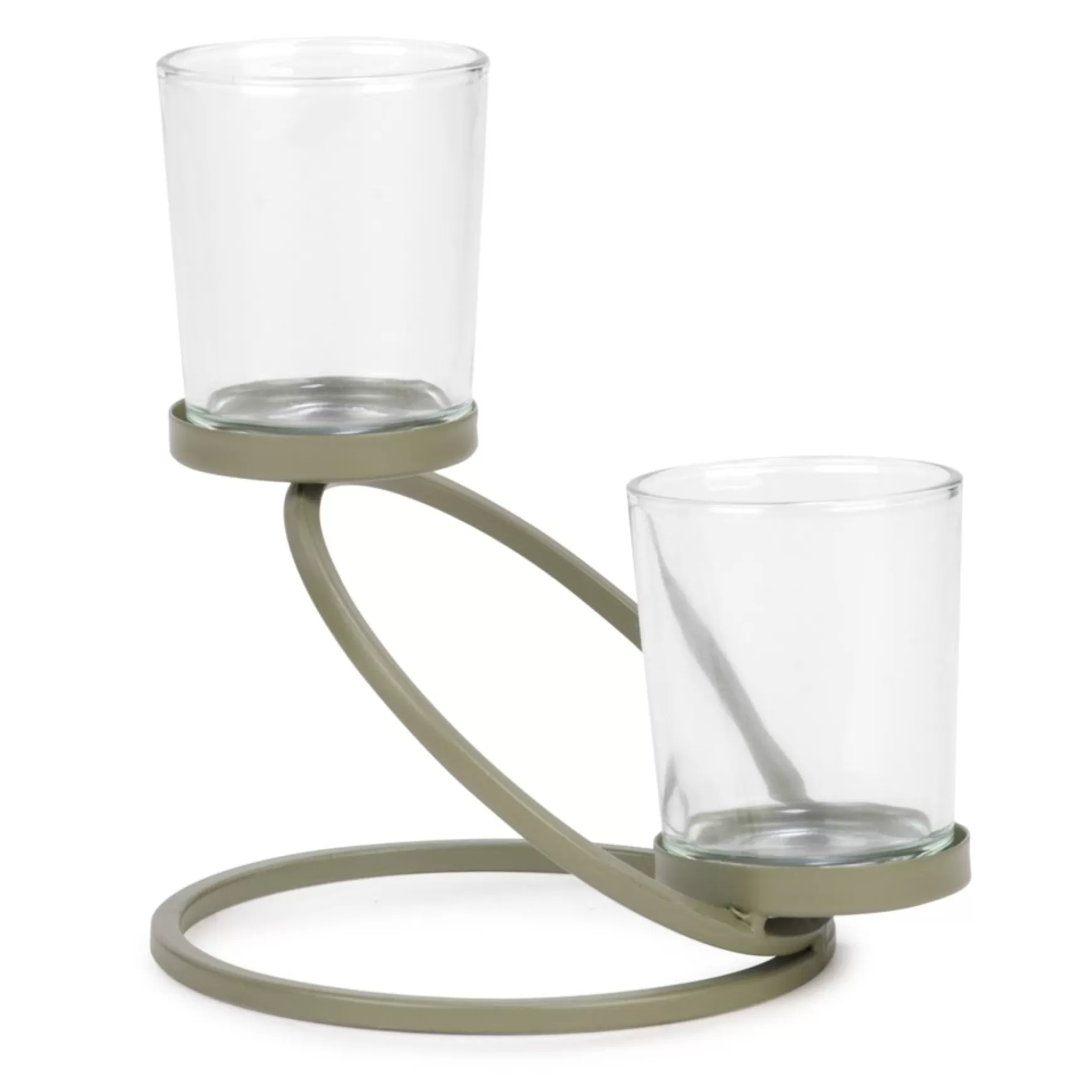 Candle Holders*Attitudes Import Glass Pillar Door - Double
