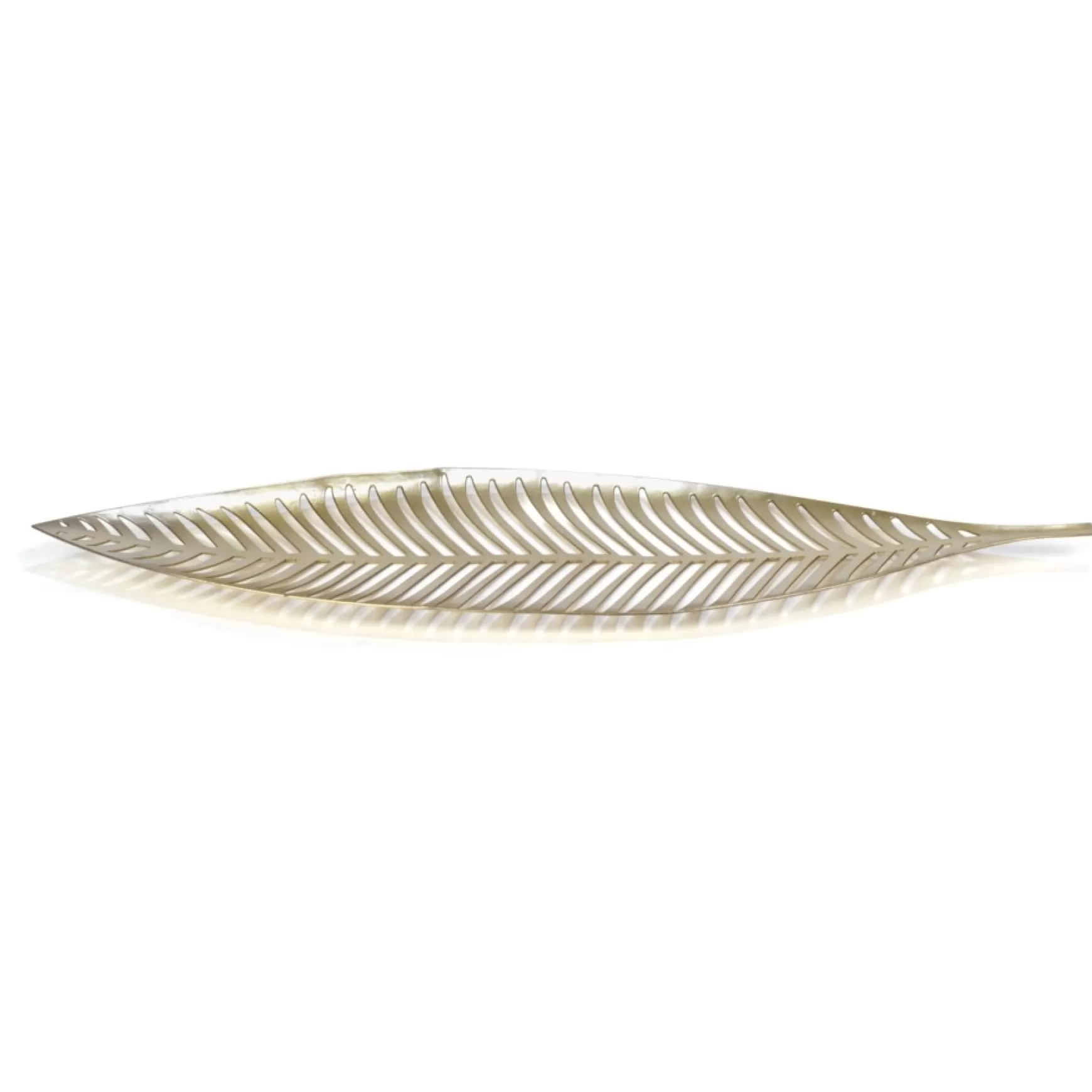 Plates, Trays & Containers*Attitudes Import Gold Metal Deco Leaf
