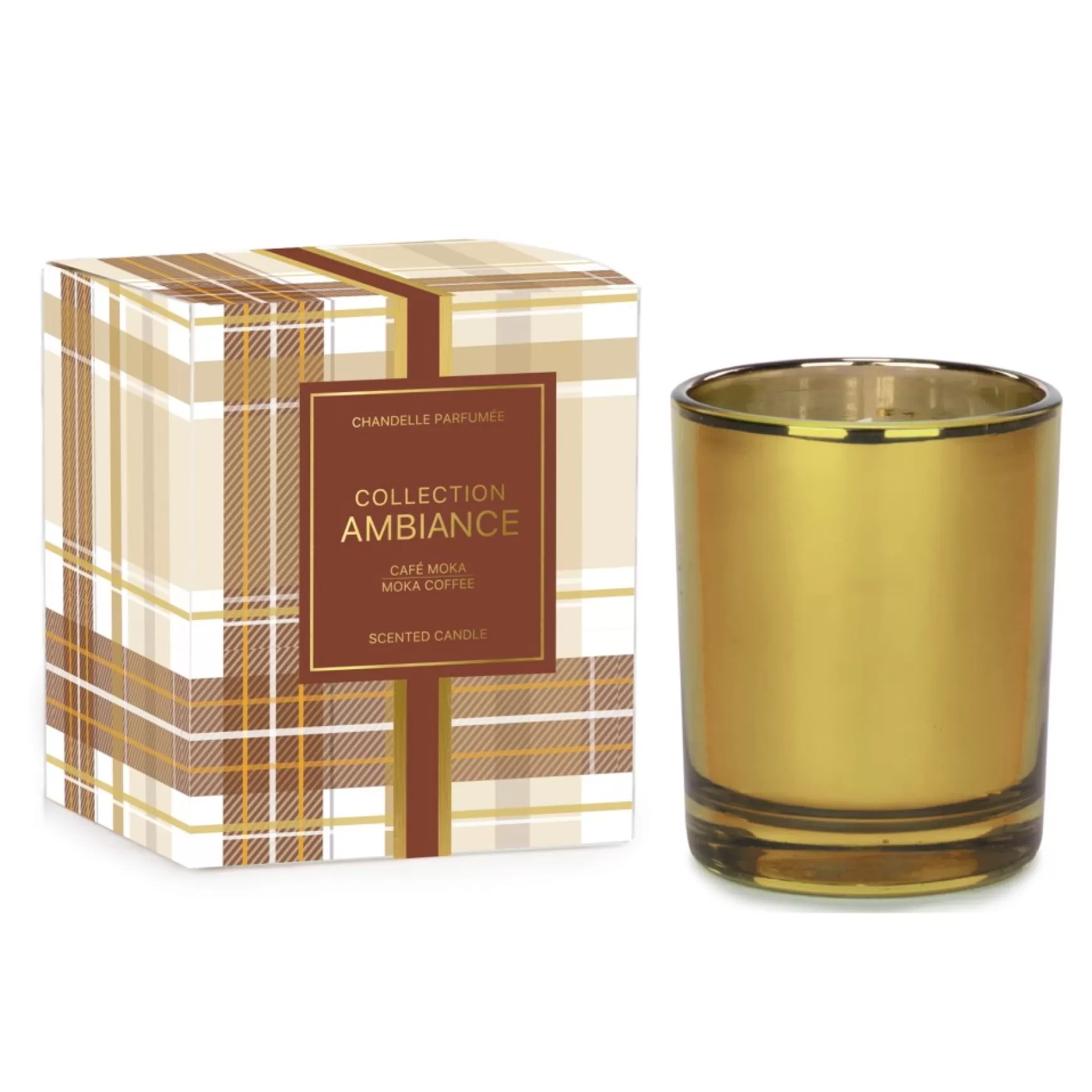 Decorative Candles*Attitudes Import Golden Candle - Moka Coffee
