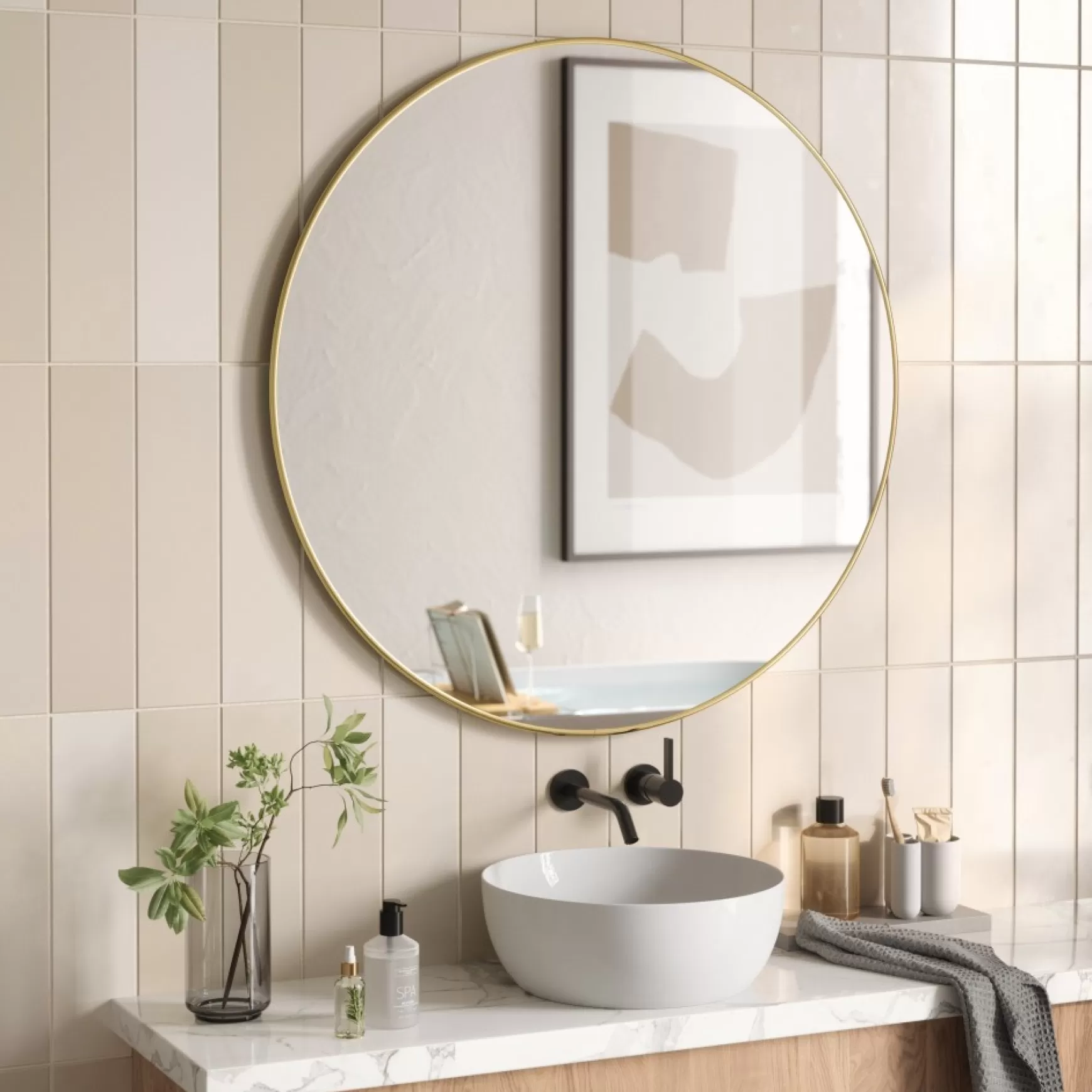 Mirrors*Umbra Hubba Round Mirror - 34"