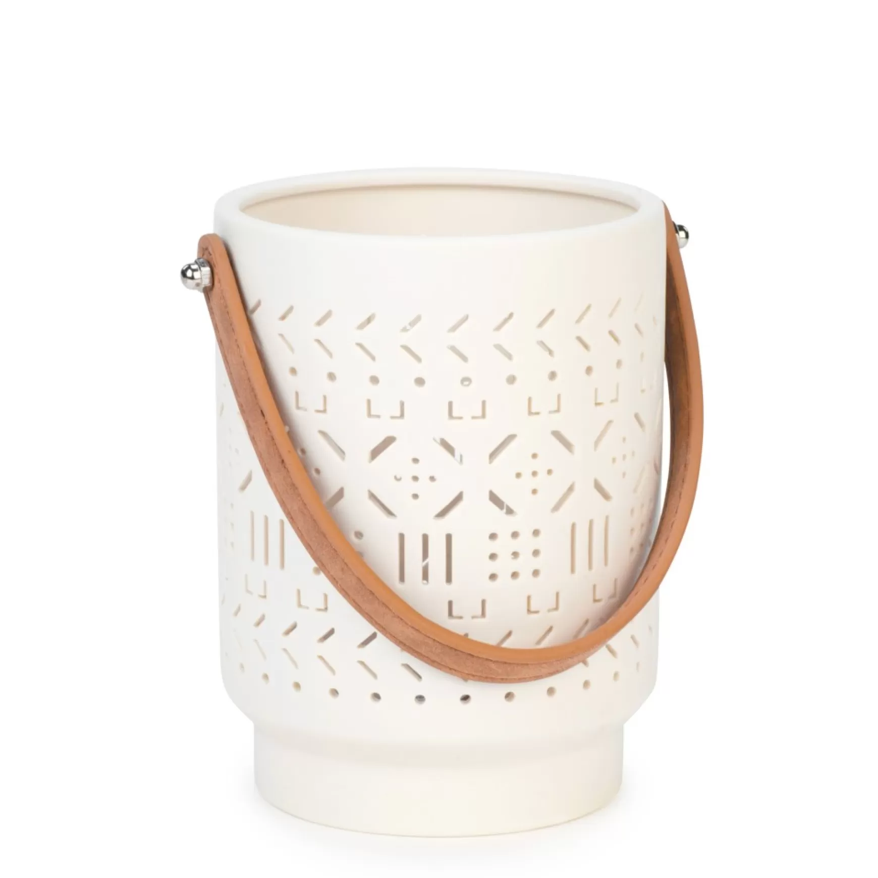 Decorative Objects*Attitudes Import Illuminated White Lantern