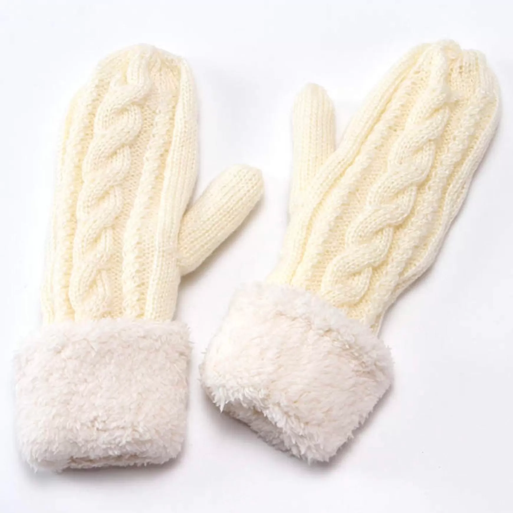 Scarves, Gloves & Hats*Pathz Knit Mittens - Ivory
